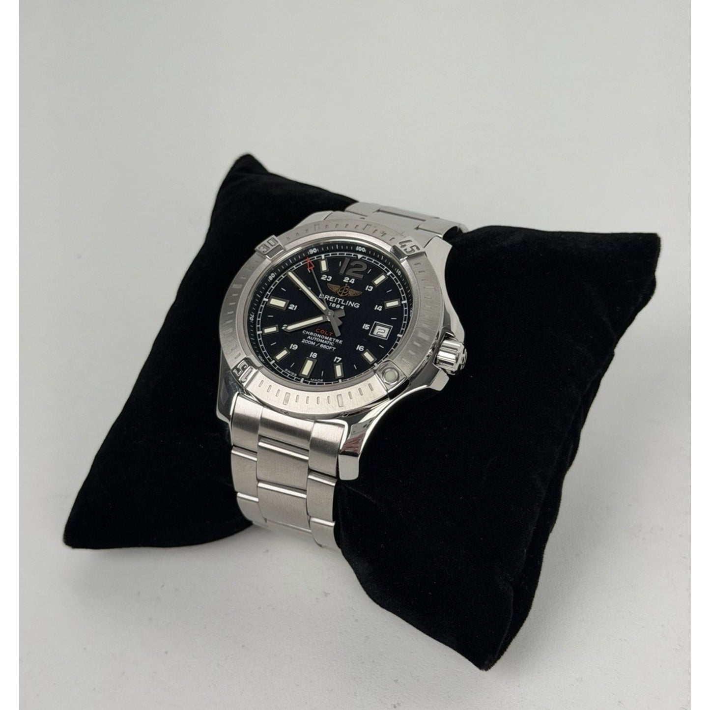 Breitling Colt Automatic 44mm Watch A1738811/BD44 Black Dial And Stainless Steel