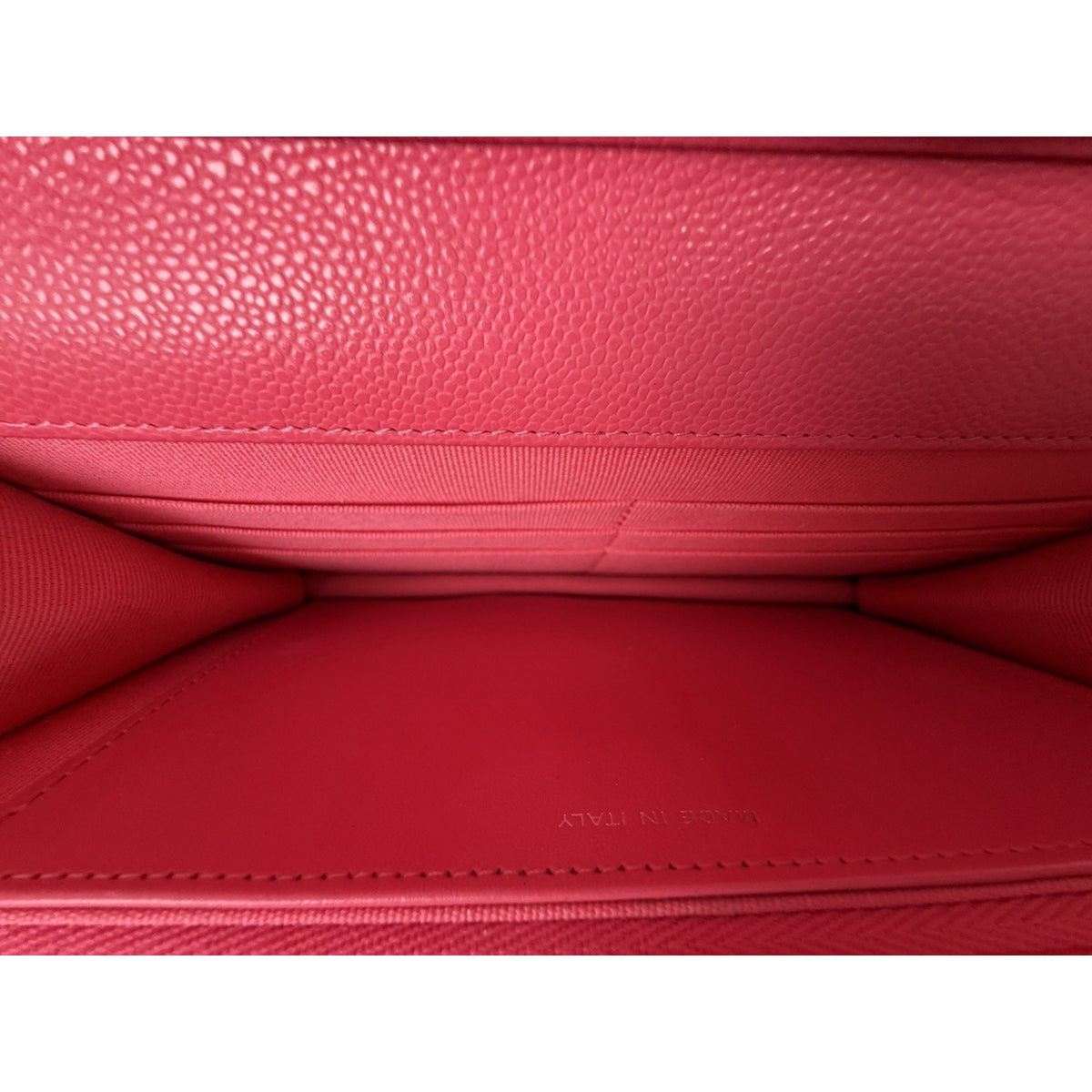Chanel Classic Wallet on Chain (WOC) Bag in Pink Quilted Caviar Leather 2022 D-5