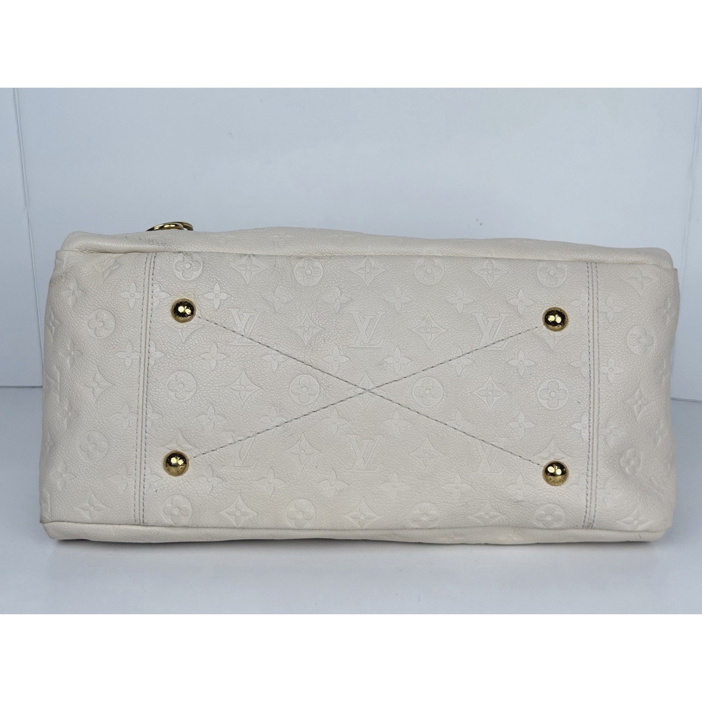 Louis Vuitton Artsy MM Shoulder Bag in White Monogram Empreinte Leather 2012 E4
