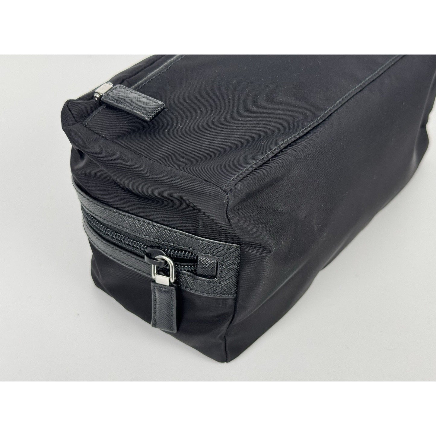 Prada Re Nylon and Saffiano Leather Travel Pouch E-2