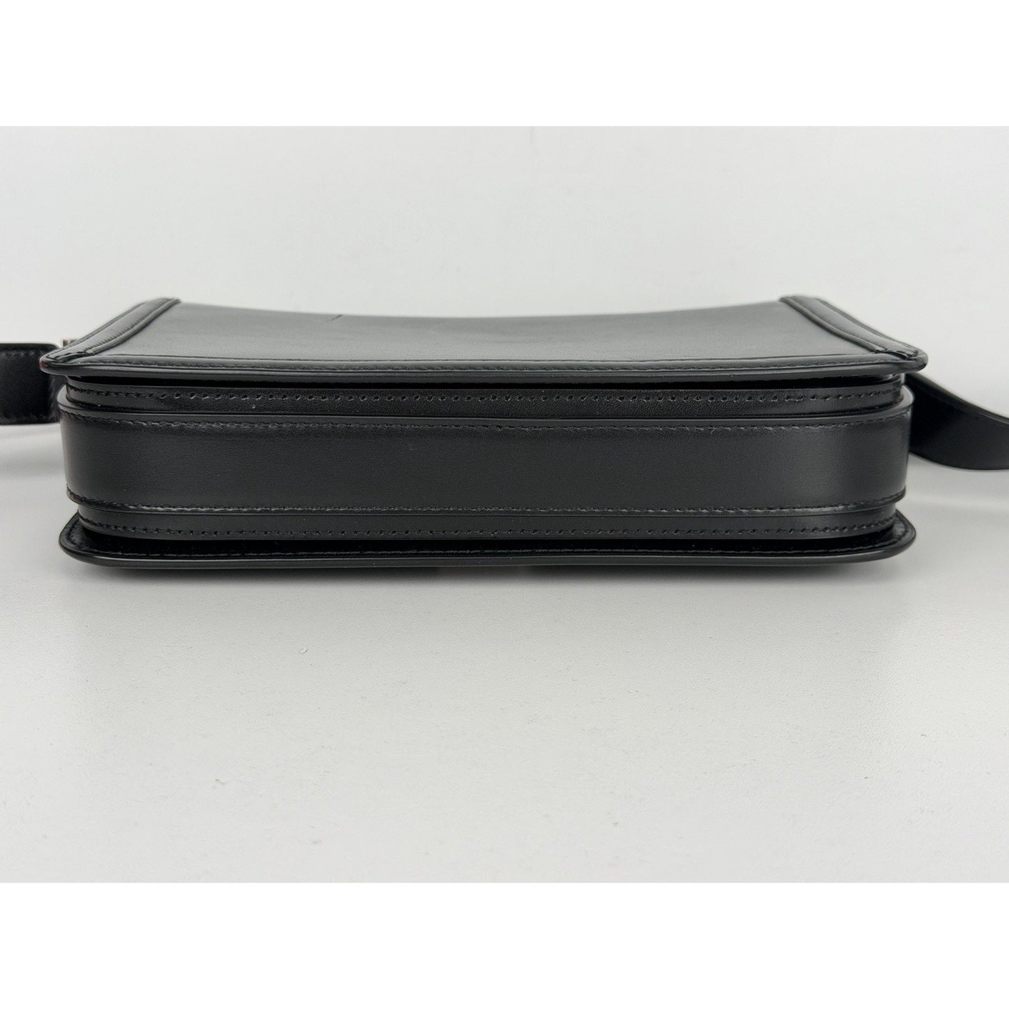 Saint Laurent Solferino Medium Satchel Box Calfskin Black w Silver Hardware C-4