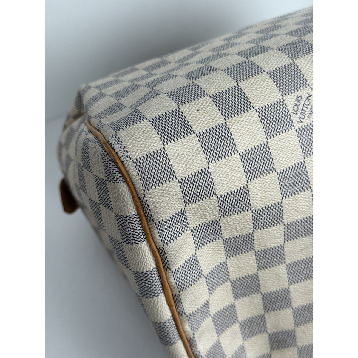 Louis Vuitton Speedy 35 Handbag in Damier Azur Coated Canvas GT Hardware 2010 U1