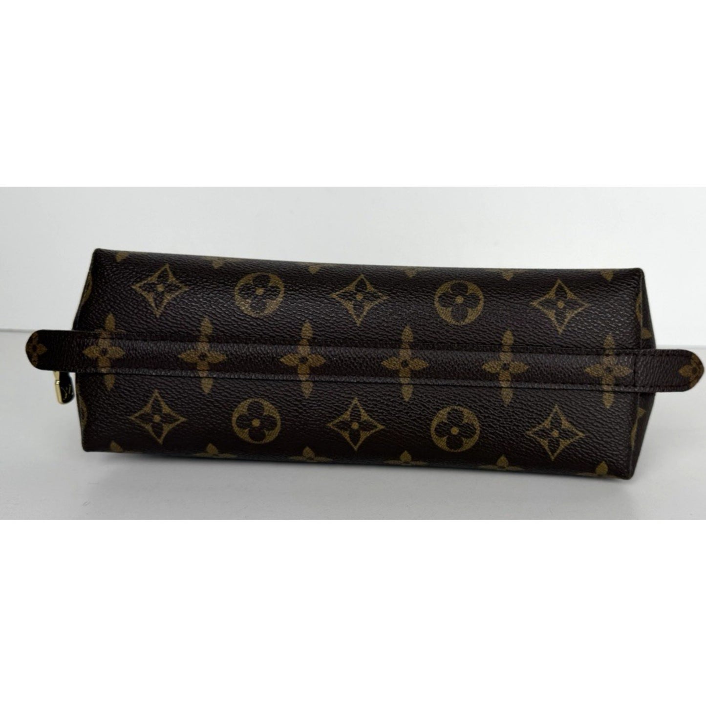 Louis Vuitton Monogram Trousse Demi Ronde Cosmetic Pouch Bag in Brown S07
