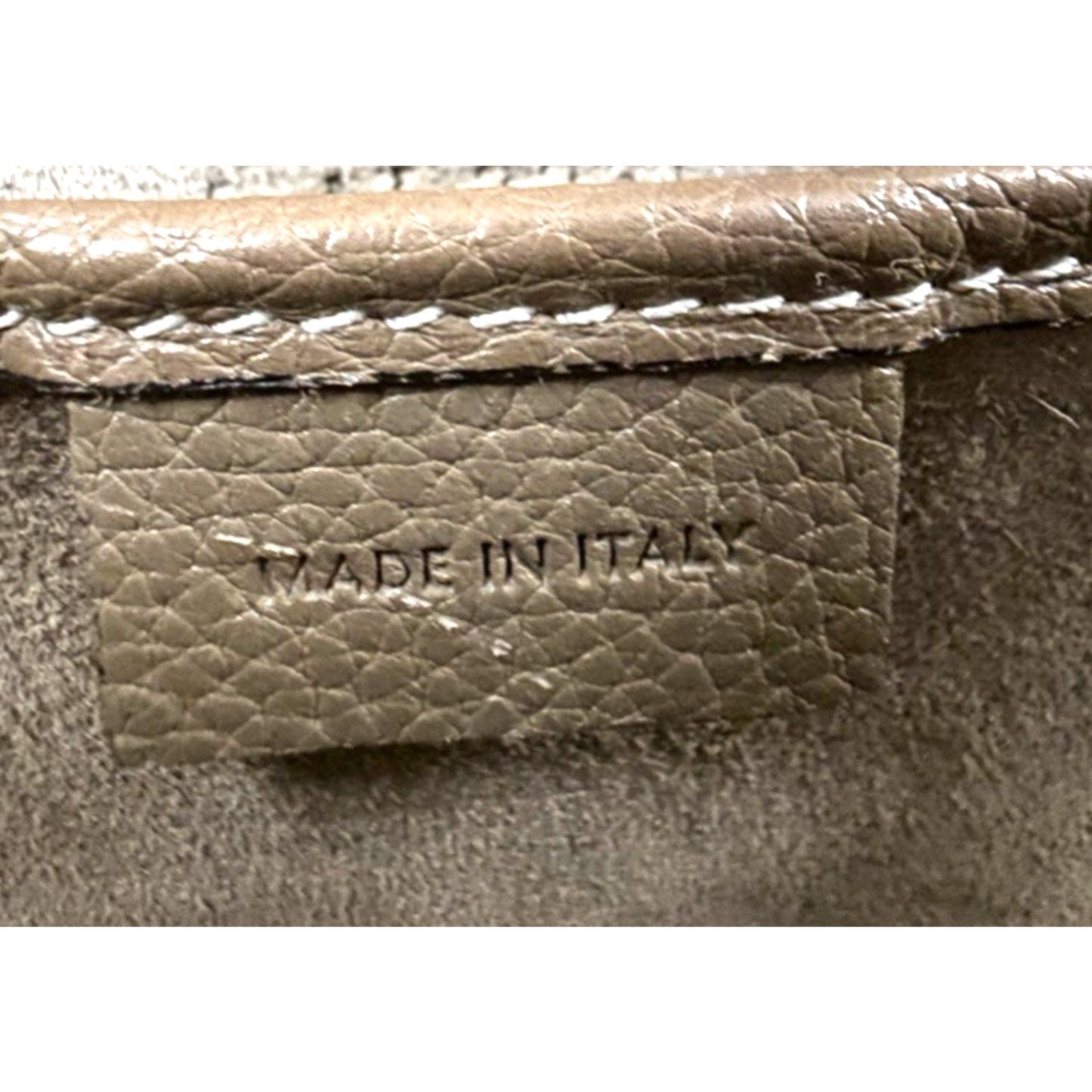 Celine Luggage Nano Bag in "Souris" Taupe Shade Drummed Calfskin Leather S05
