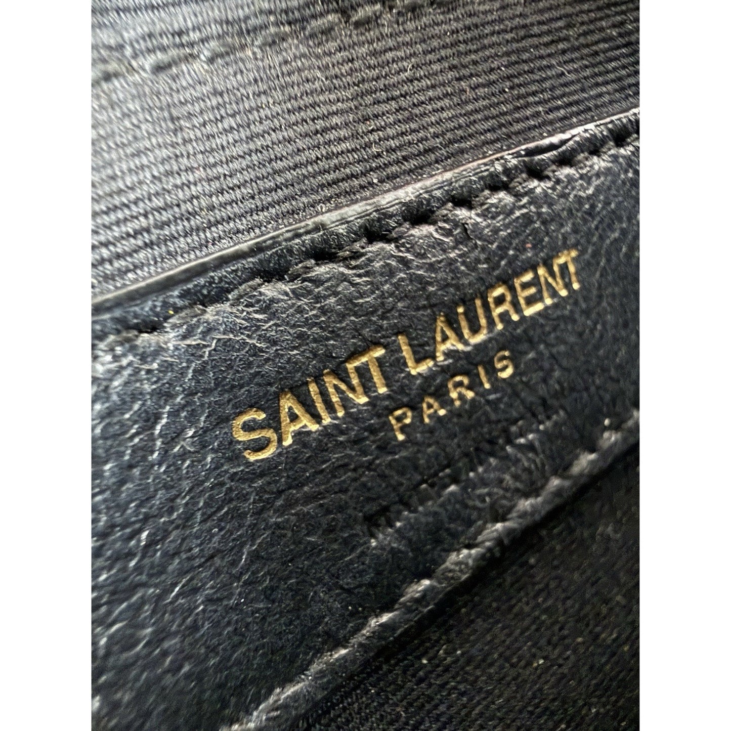 Saint Laurent Monogram Round Bag Burgundy with Gold Hardware