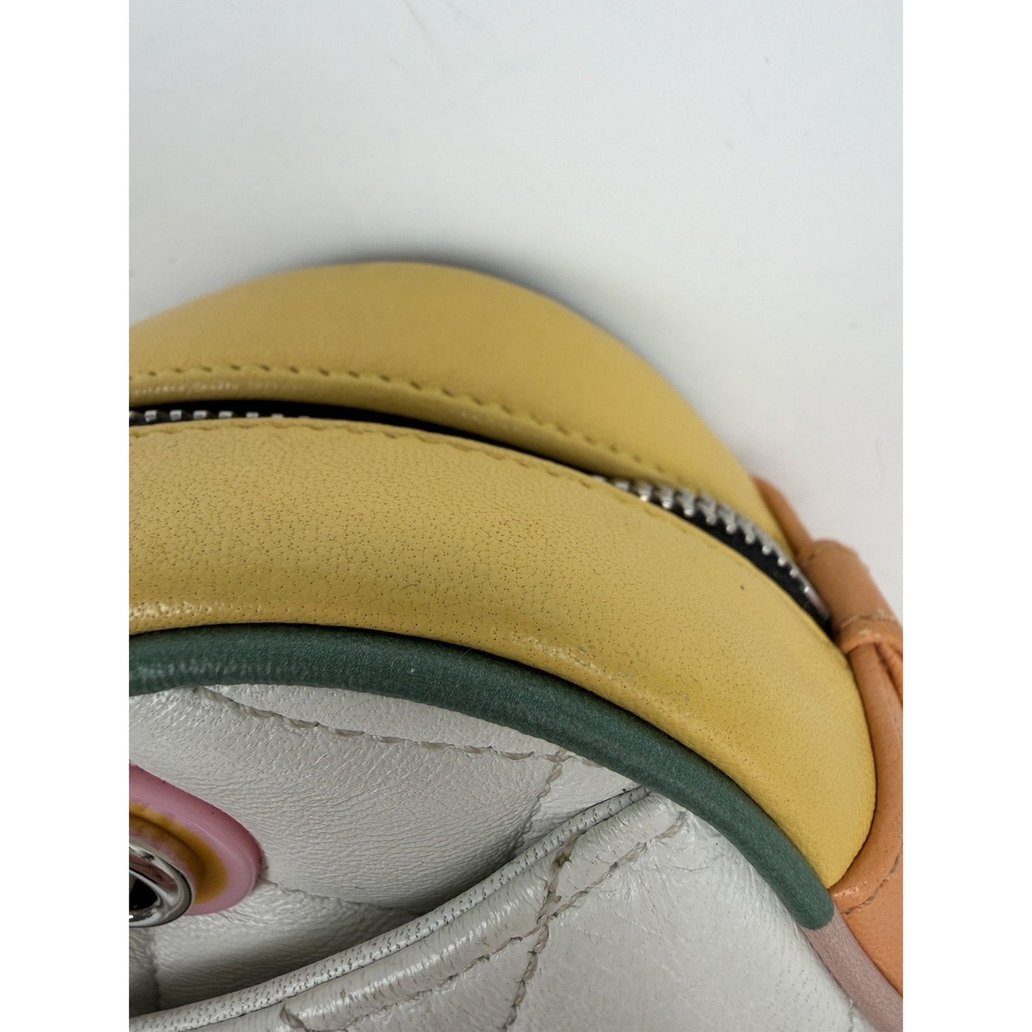 Chanel Paris-Cuba Color Camera Bag Quilted White Leather&Colorful Border 2017 D8