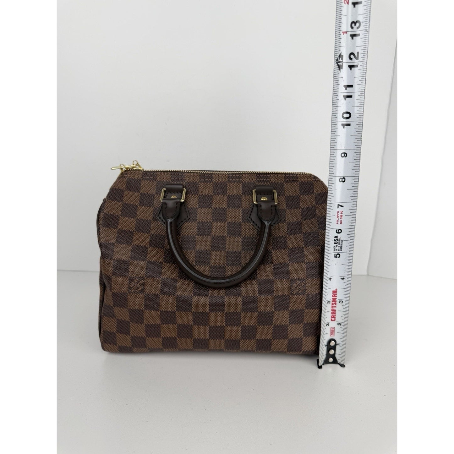 Louis Vuitton Speedy Bandouliere 25 Handbag in Damier Ebene Coated Canvas NFC F1