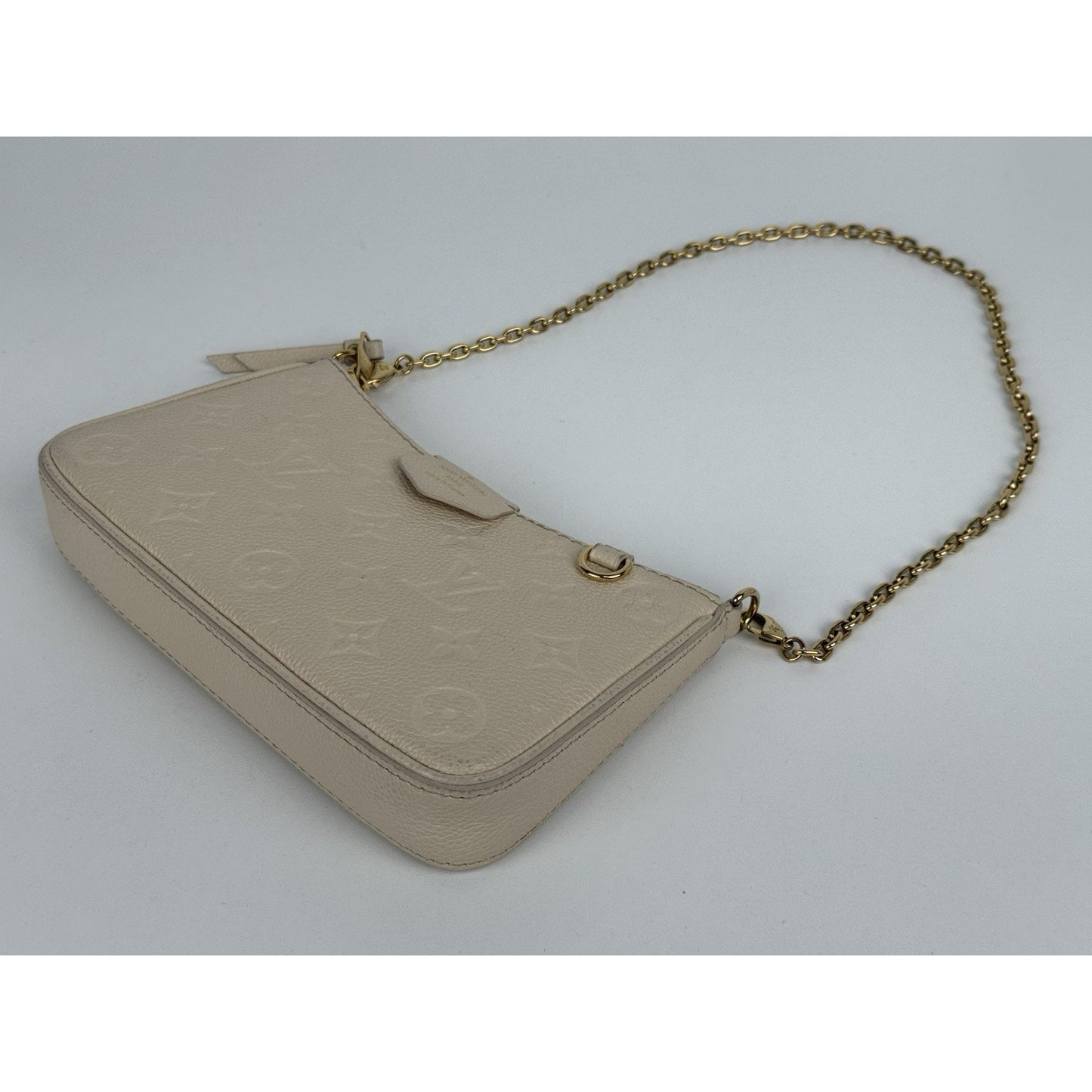 Louis Vuitton Easy Pouch On Strap White Monogram Empreinte Leather