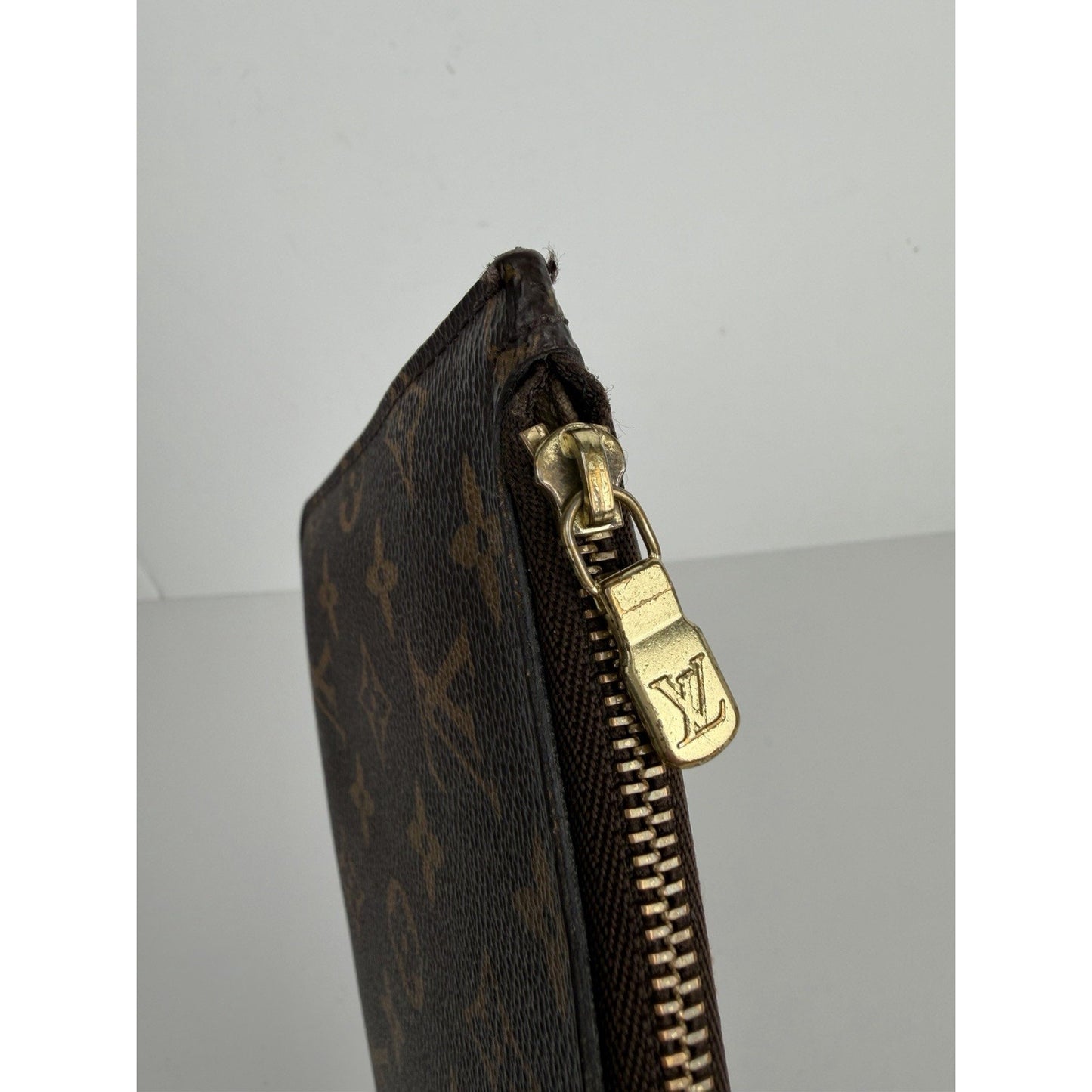 Louis Vuitton Neverfull MM Pochette Bag in Brown Monogram Coated Canvas 2017 S11