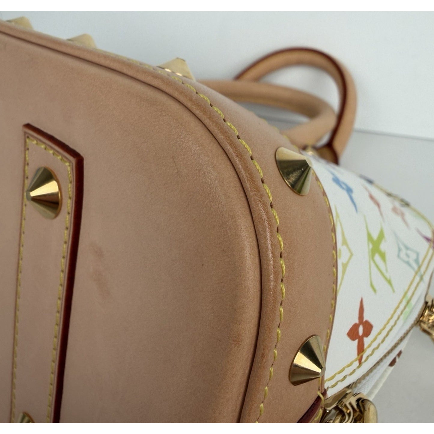 Louis Vuitton Alma PM Satchel Bag in White Monogram Multicolore Canvas 2011 D2