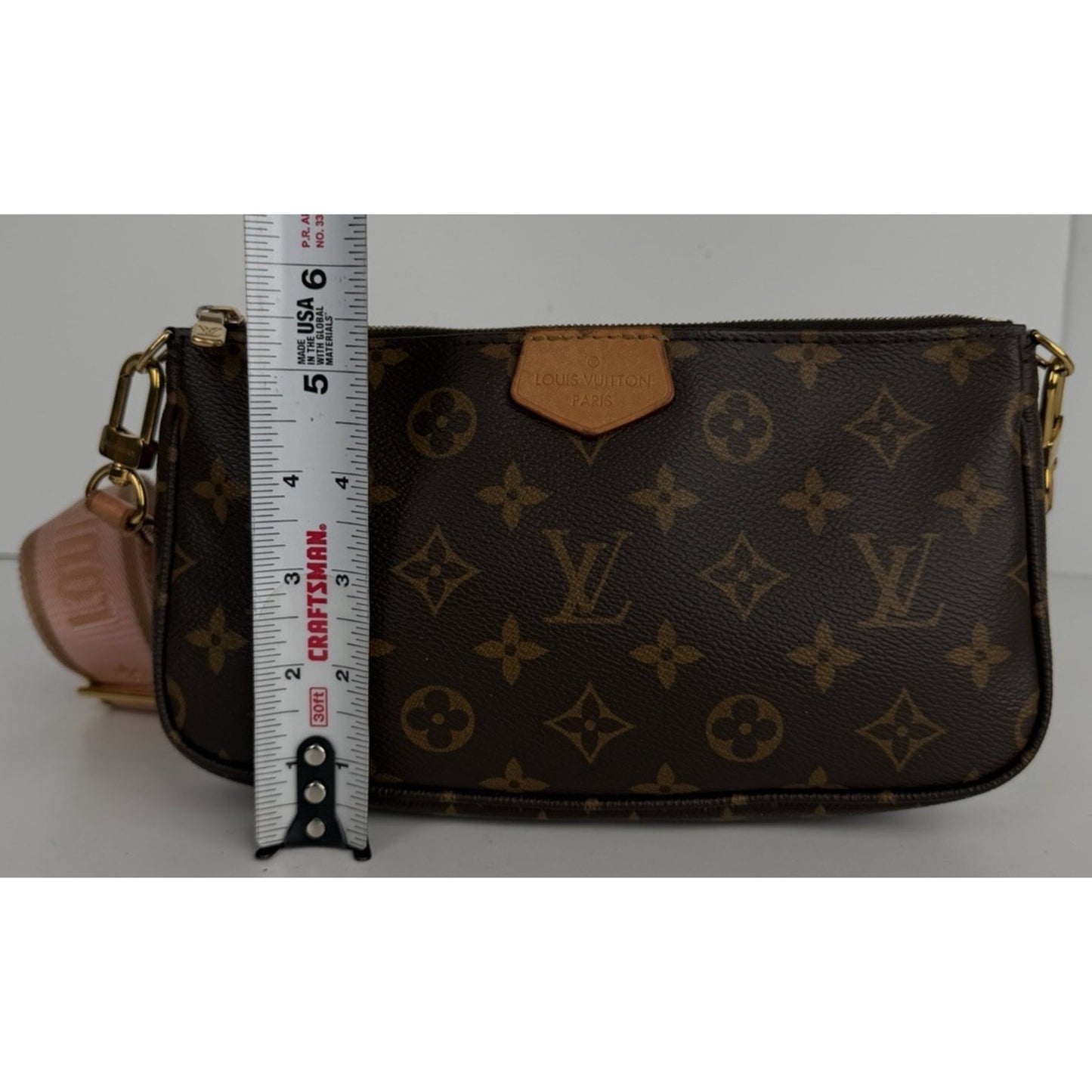 Louis Vuitton Multi Pochette Accessoires Bag in Brown Coated Canvas NFC S-08