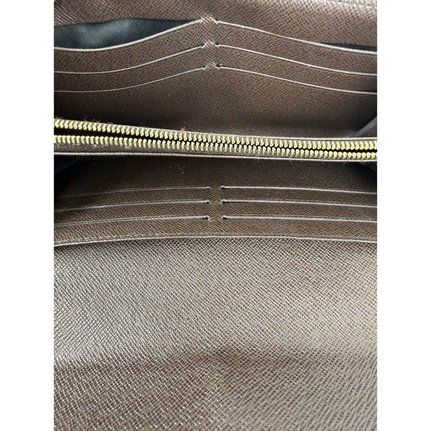 Louis Vuitton Sarah Wallet Damier Ebene Checkered Pattern Canvas S