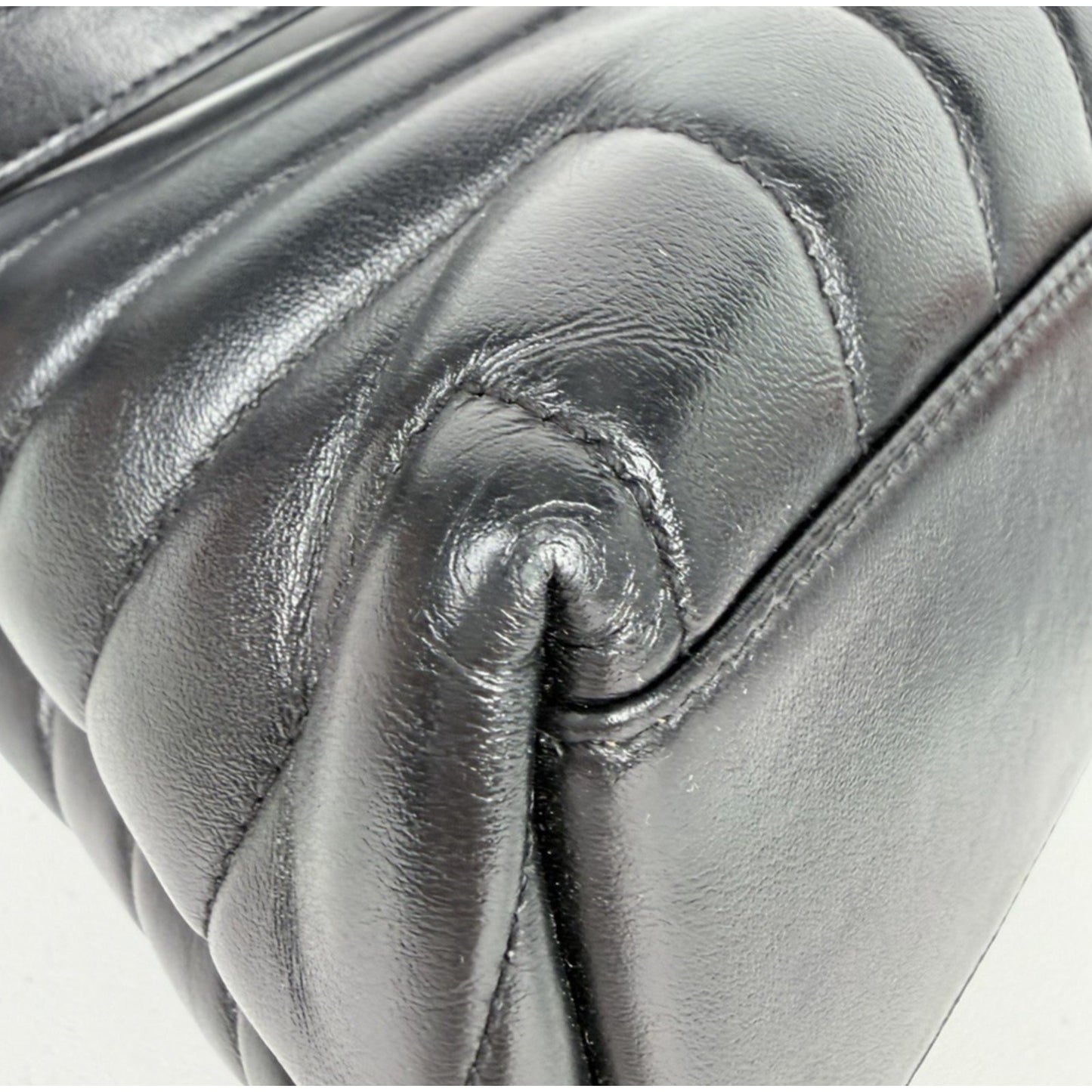 Saint Laurent Y Quilted Monogram Small Loulou Shopper Tote Bag Black Leather C8