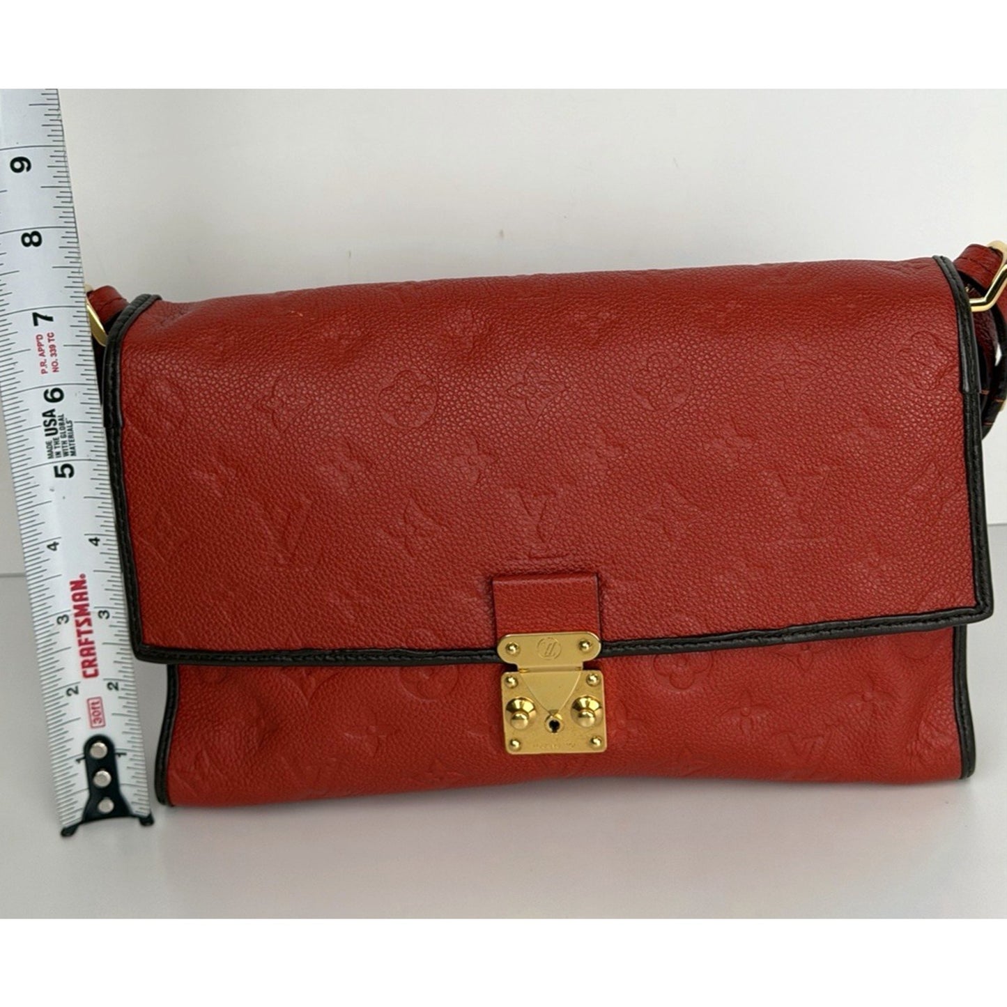 Louis Vuitton Fascinante Bag in Red Embossed Monogram Empreinte Leather 2013 S04