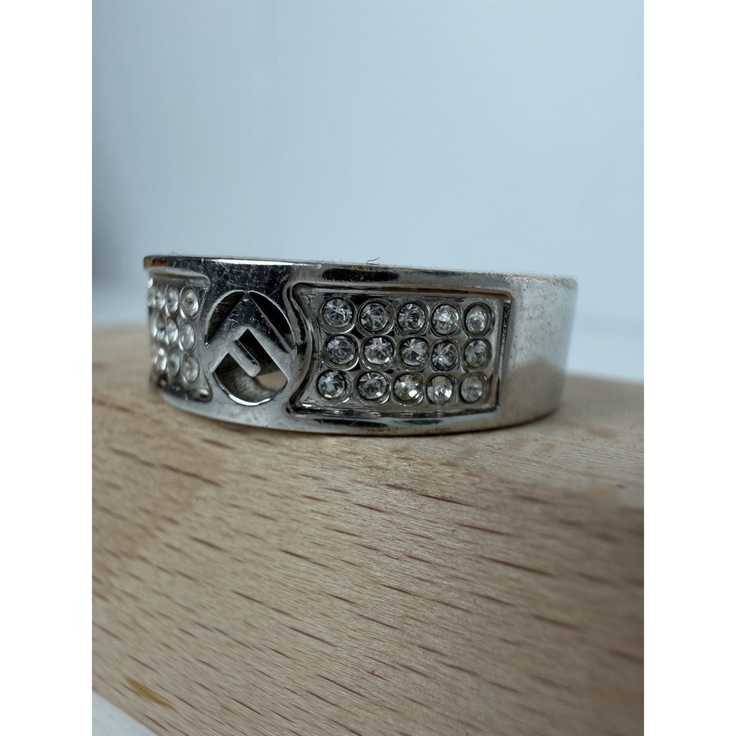 Fendi F Is Fendi Ring Palladium-Finish Metal Size 8 K1