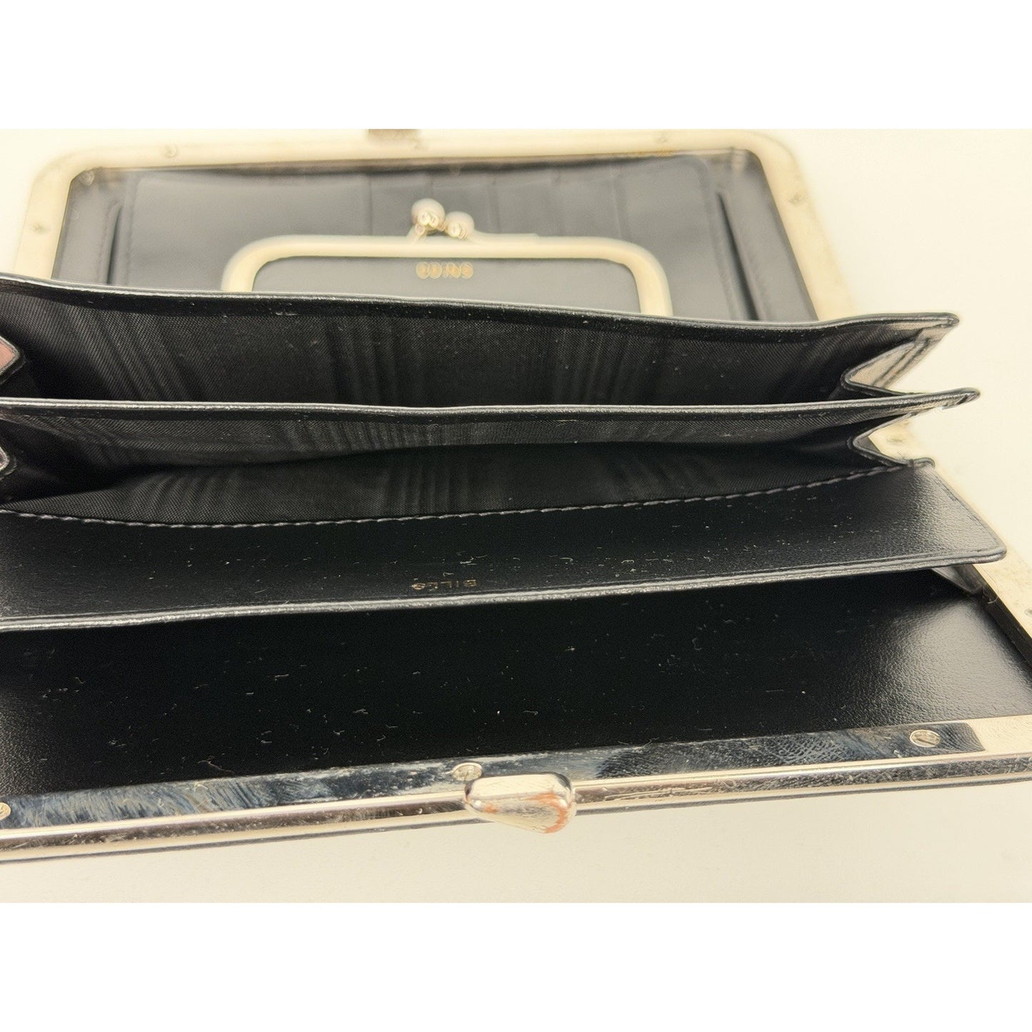 The Row Black Leather Minaudiere Women Clutch B4