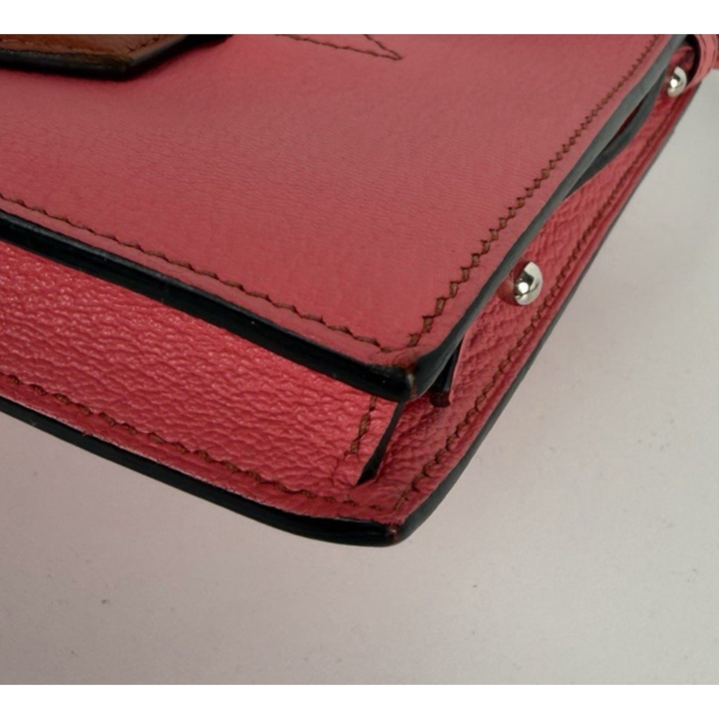 Hermes Faco II Clutch Bag in Rose Extreme Rouge Tomate Chevre Mysore 2017 B5