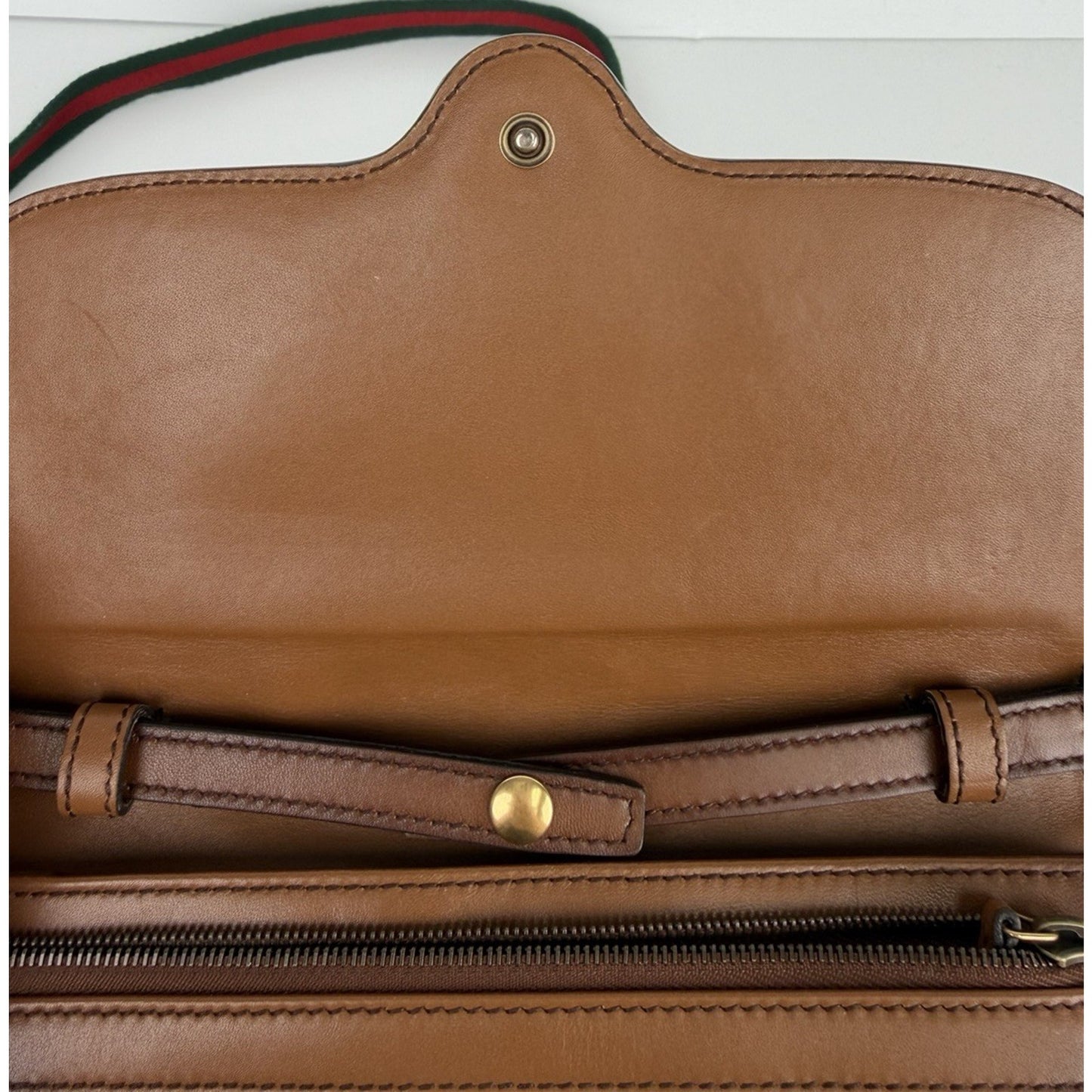 Gucci Lady Web GG Canvas Convertible Wallet Bag in GG Canvas with Leather S15