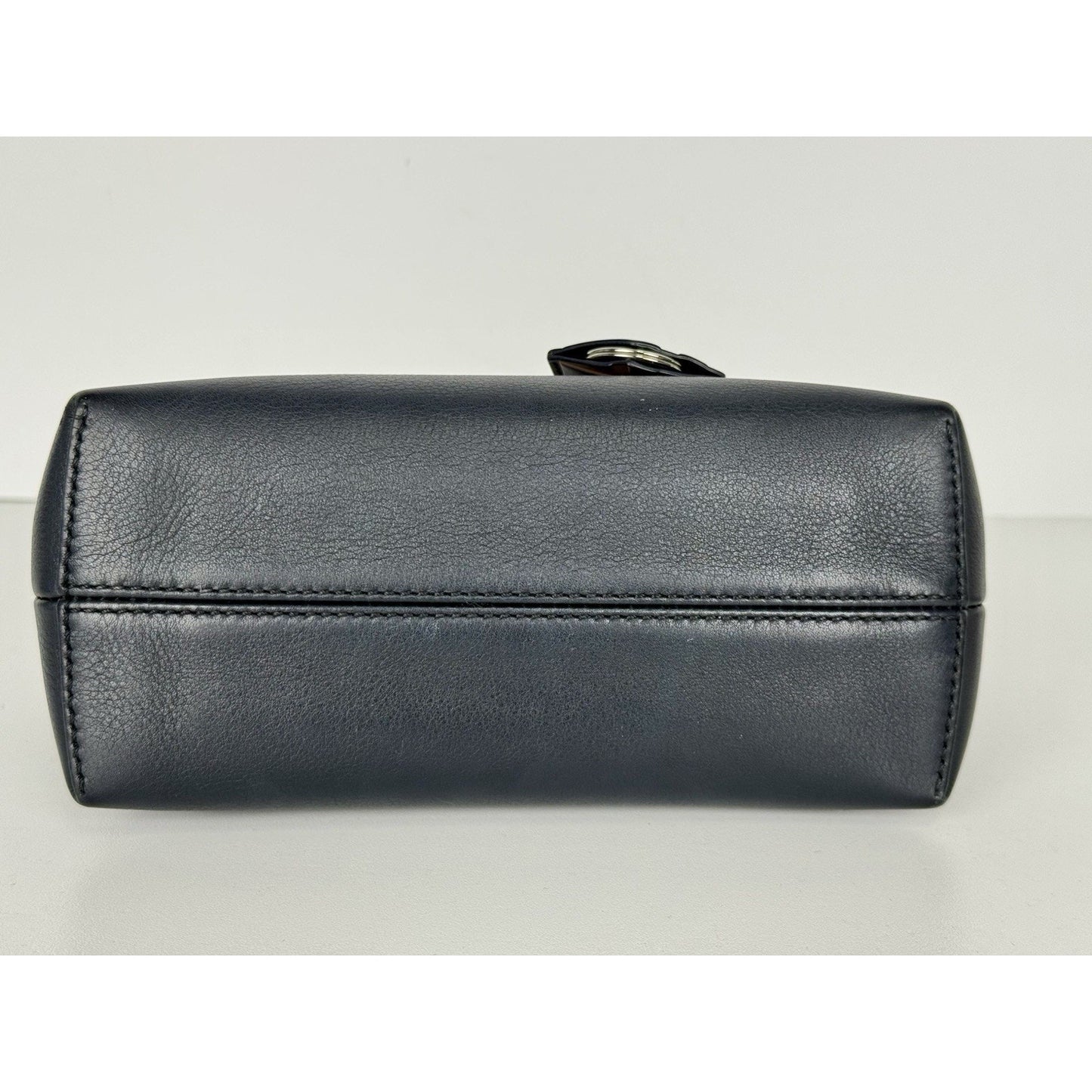 Fendi By The Way Mini Bag Black Leather Brown Trim B-1