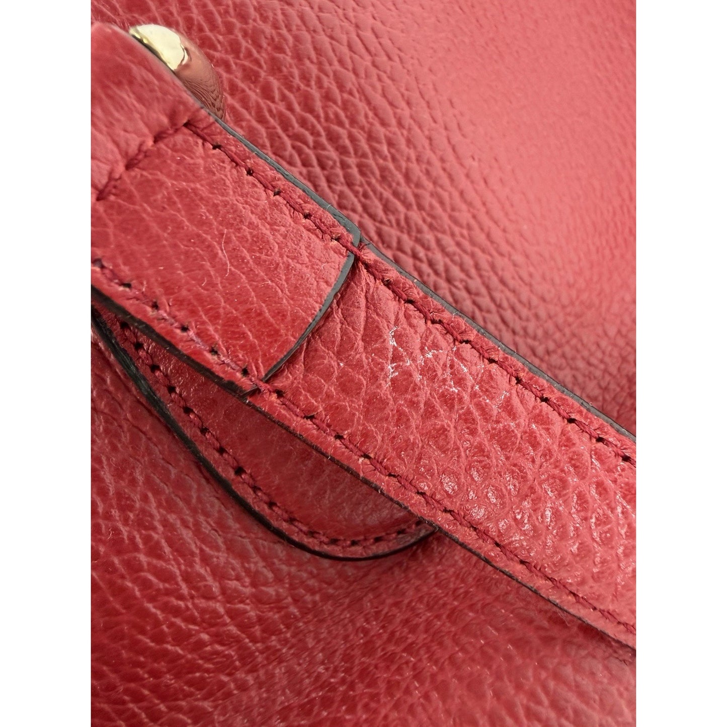 Gucci Braided & Bamboo Accent Tassel Tote Bag Medium in Red Leather S-13