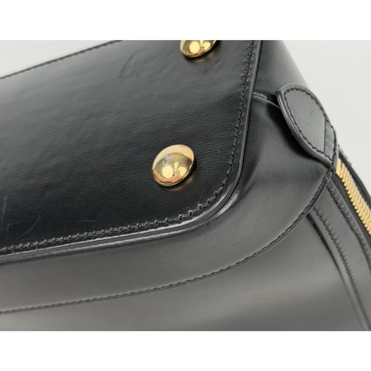 LAYAWAY Gucci Horsebit 1955 Medium Top Handle Bag in Black Smooth Leather C5