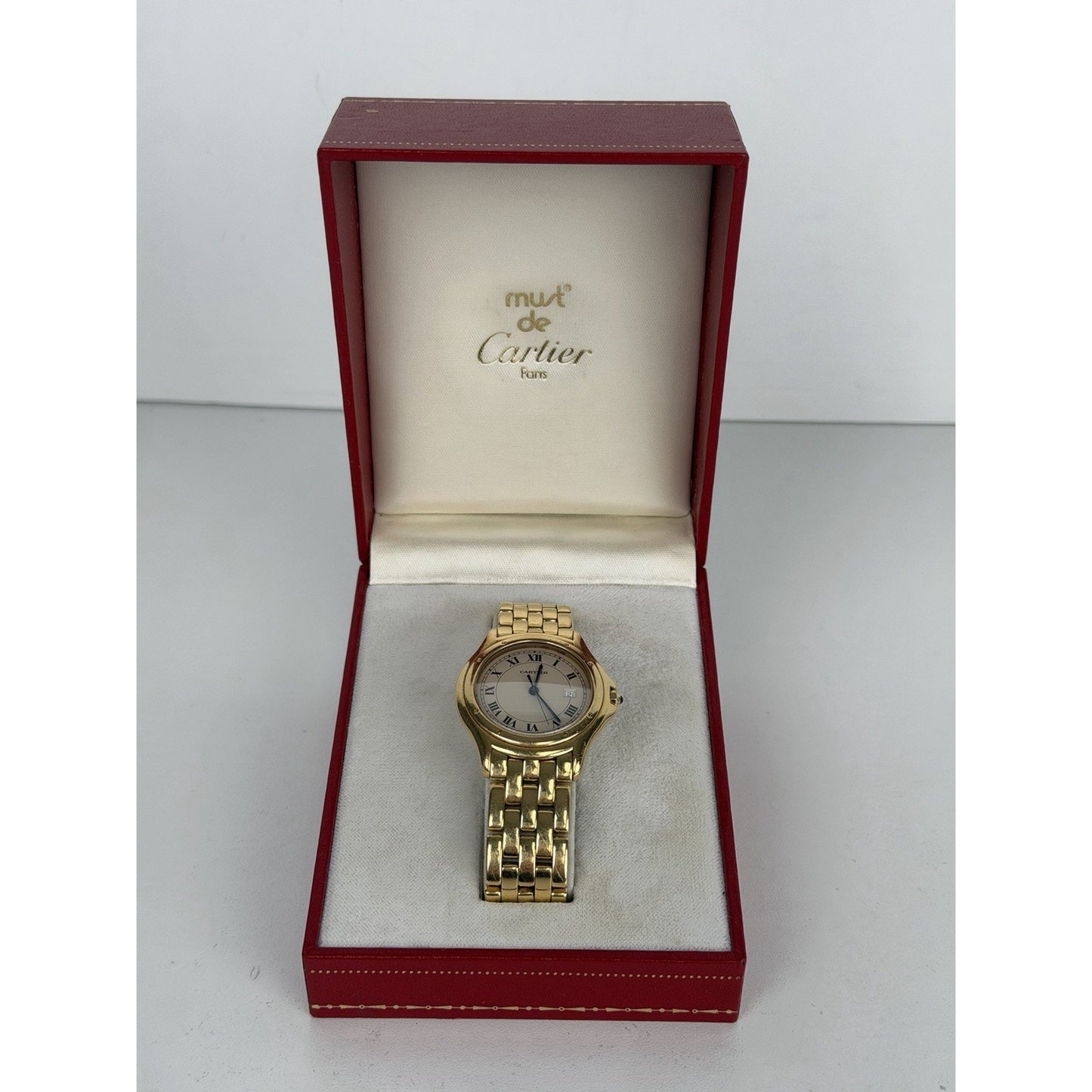 Cartier Cougar Watch 18K Yellow Gold Quartz 33mm