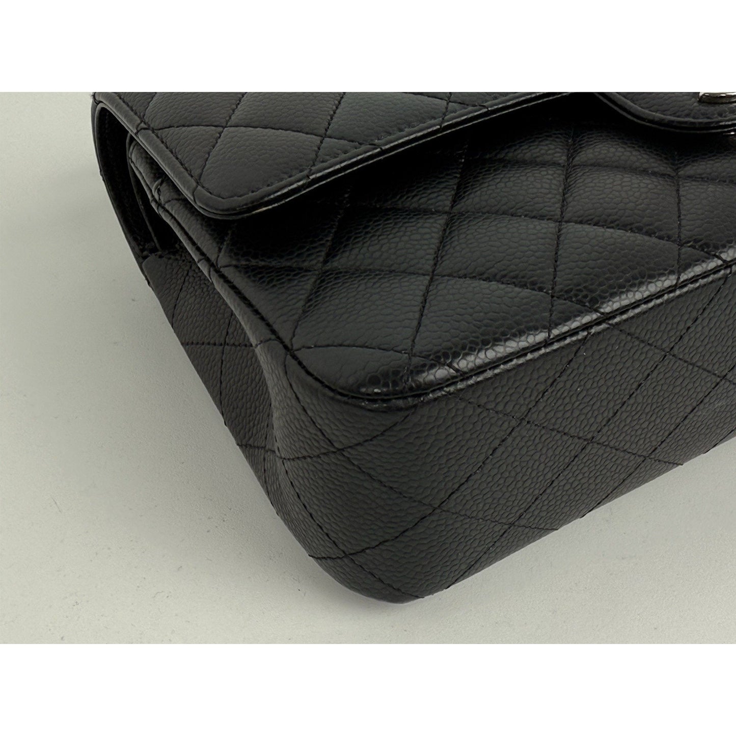 Chanel Classic Double Flap Medium Quilted Caviar Leather Shoulder Bag