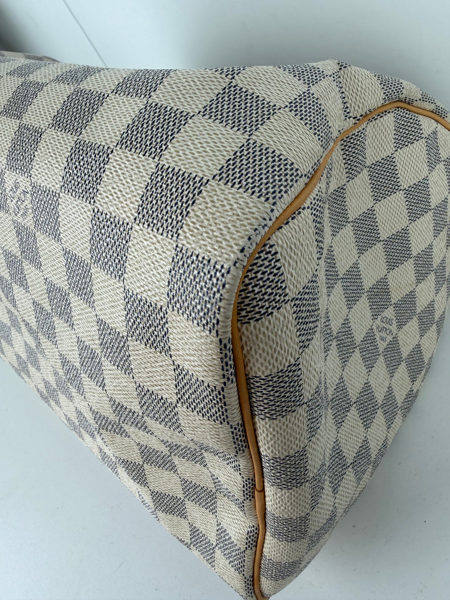 Louis Vuitton Speedy Bandouliere Bag 35 in Damier Azur Coated Canvas 2014 YS