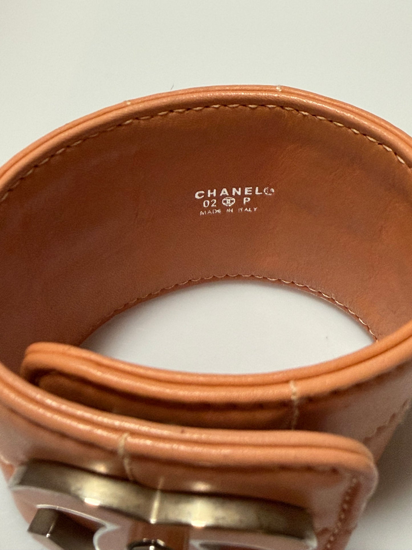Chanel Leather Pink CC Wrap Bracelet