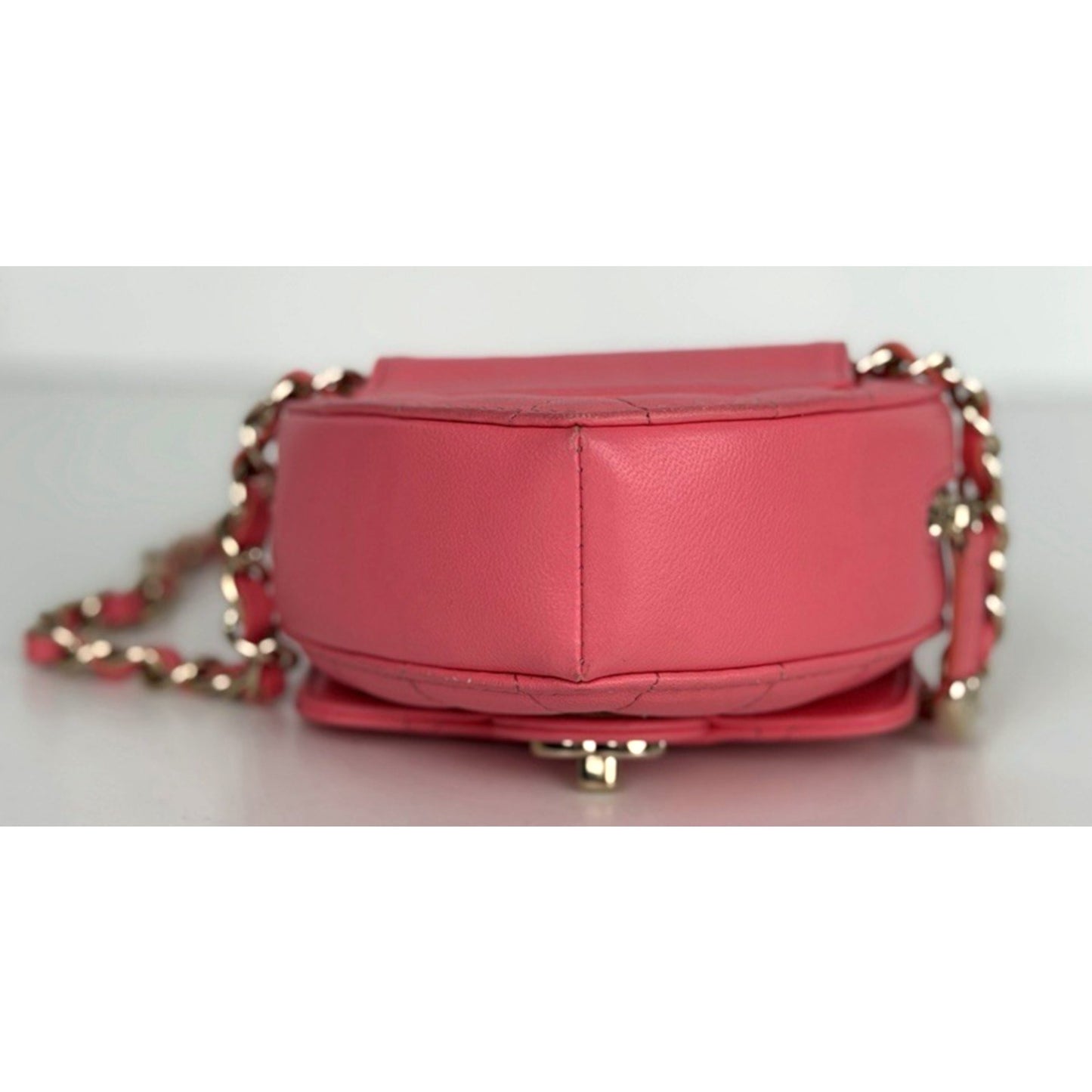 Chanel CC In Love Heart Waist Belt & Shoulder Bag in Pink Quilted Lambskin E-2