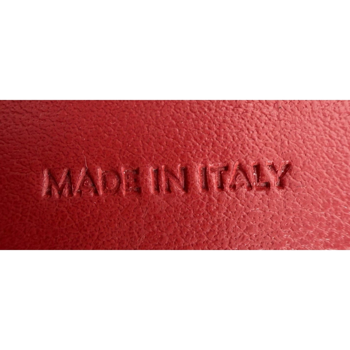 Celine Strap Wallet Medium Red Grained Calfskin Leather & Snap-Button K1