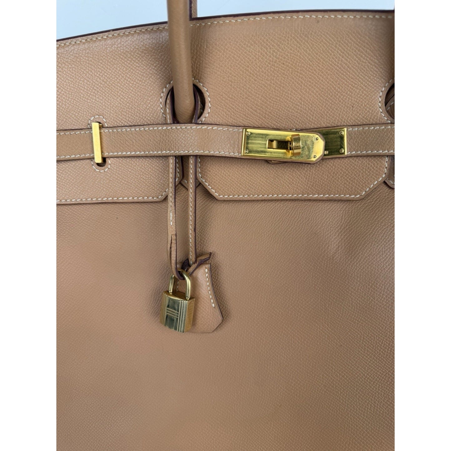 Hermès Birkin 40 Handbag Vintage in Gold Togo Leather 1999 C-7
