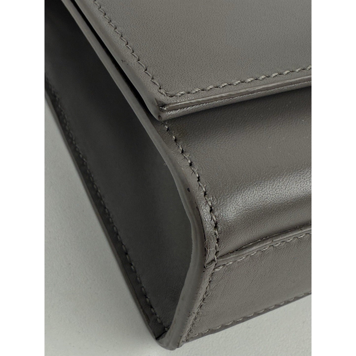 SAINT LAURENT Kate Medium Gray Leather Shoulder Bag