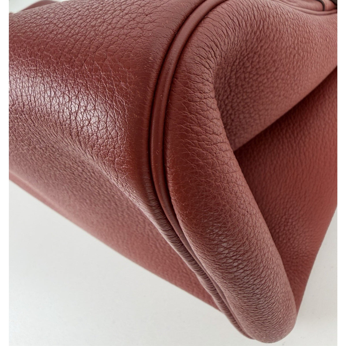 Hermes Clemence Atlas Shoulder Tote Bag 42 in Red Clemence Leather 2009 C-5
