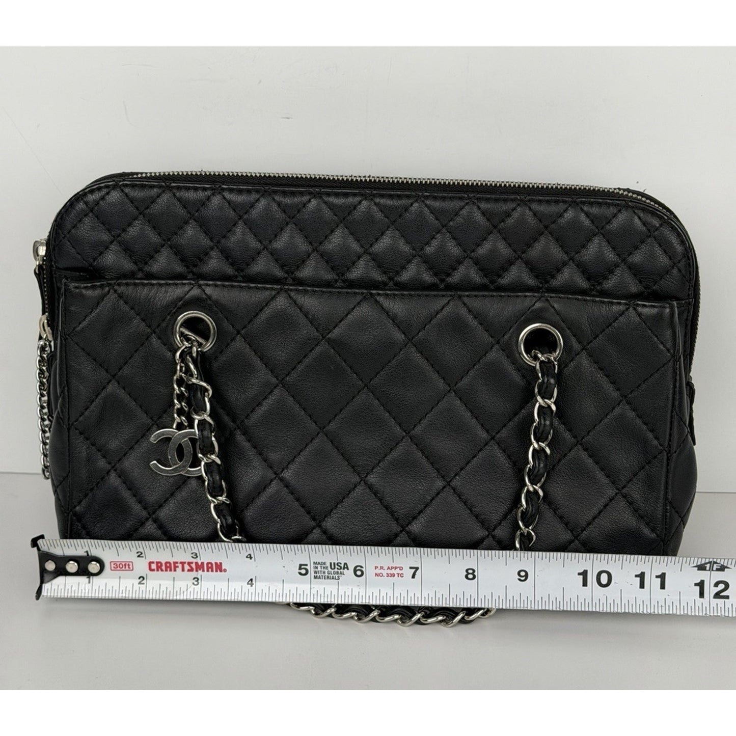 Chanel In The Business Camera Bag Quilted Leather & Silver-Tone Hardware 2011 D8