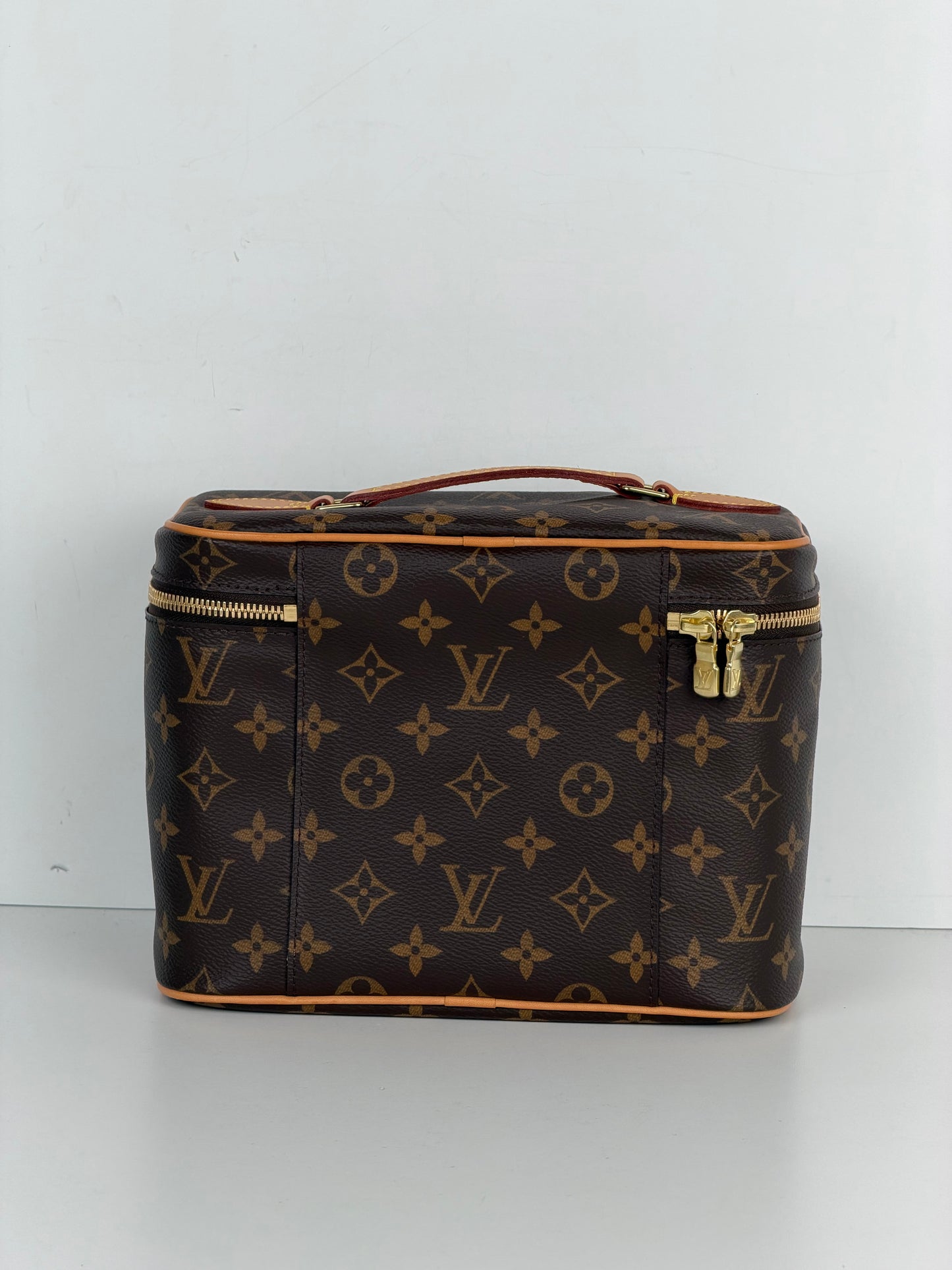 Louis Vuitton Nice BB Vanity Case Bag in Brown LV Monogram Coated Canvas NFC YS-10