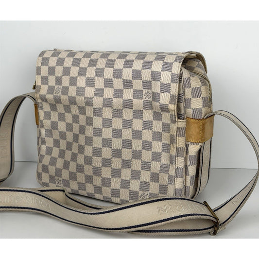 Louis Vuitton Damier Azur Naviglio Messenger Bag in Coated Canvas 2007 S06