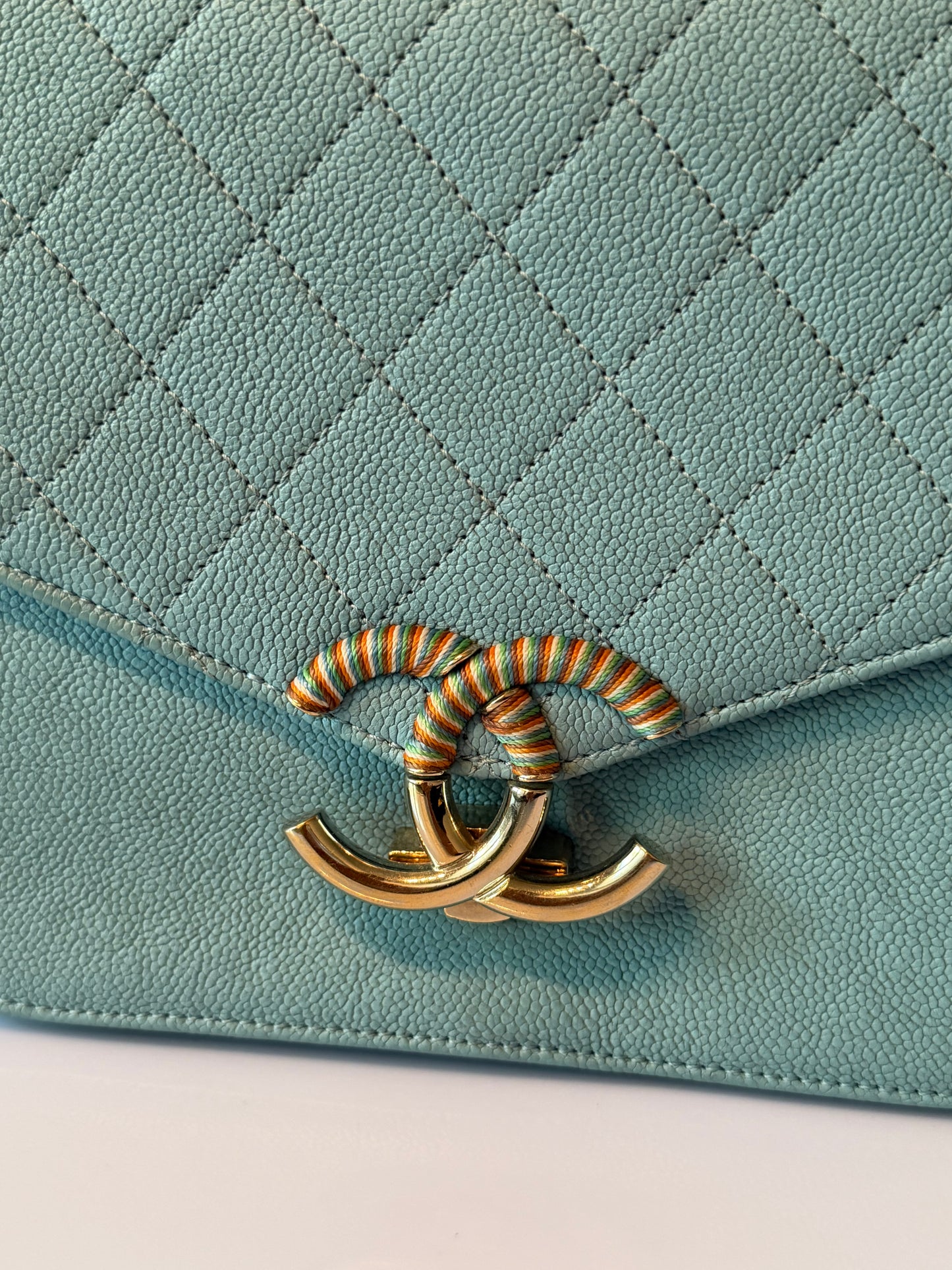 Chanel Paris-Cuba Thread Around Flap Bag Blue 2017