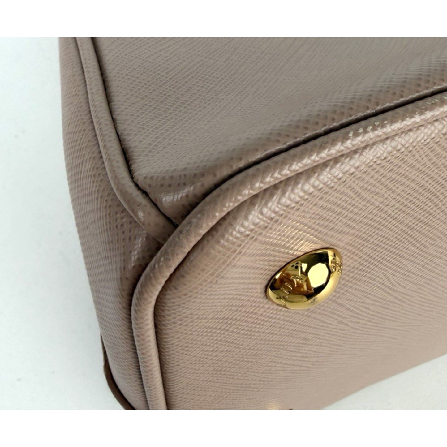 Prada Saffiano Lux Leather Galleria Tote Bag in Blush Pink Signature Logo S-05