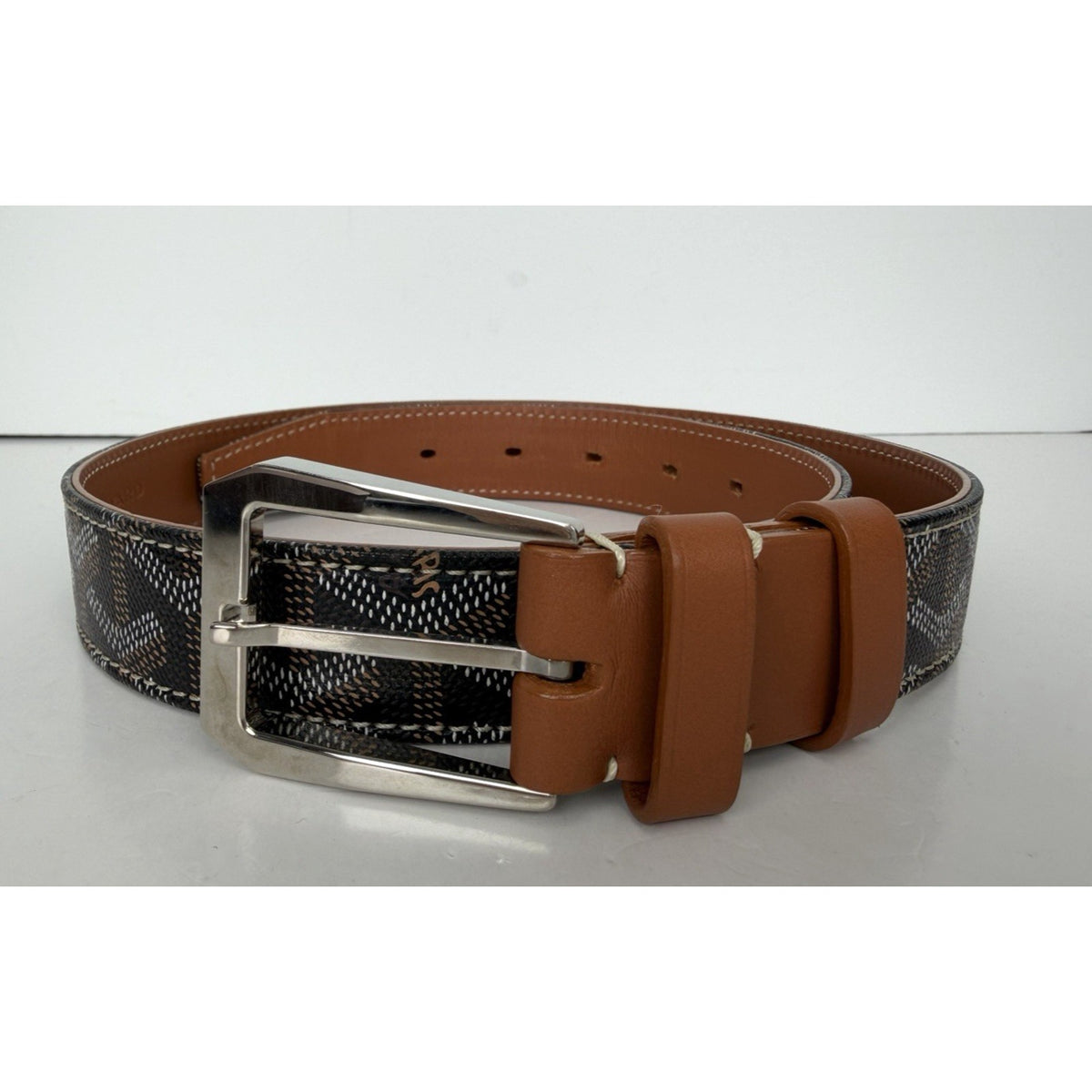 Goyard Goyardine in Goyardin Coated Canvas Patterned Black & Brown Size 75 K2
