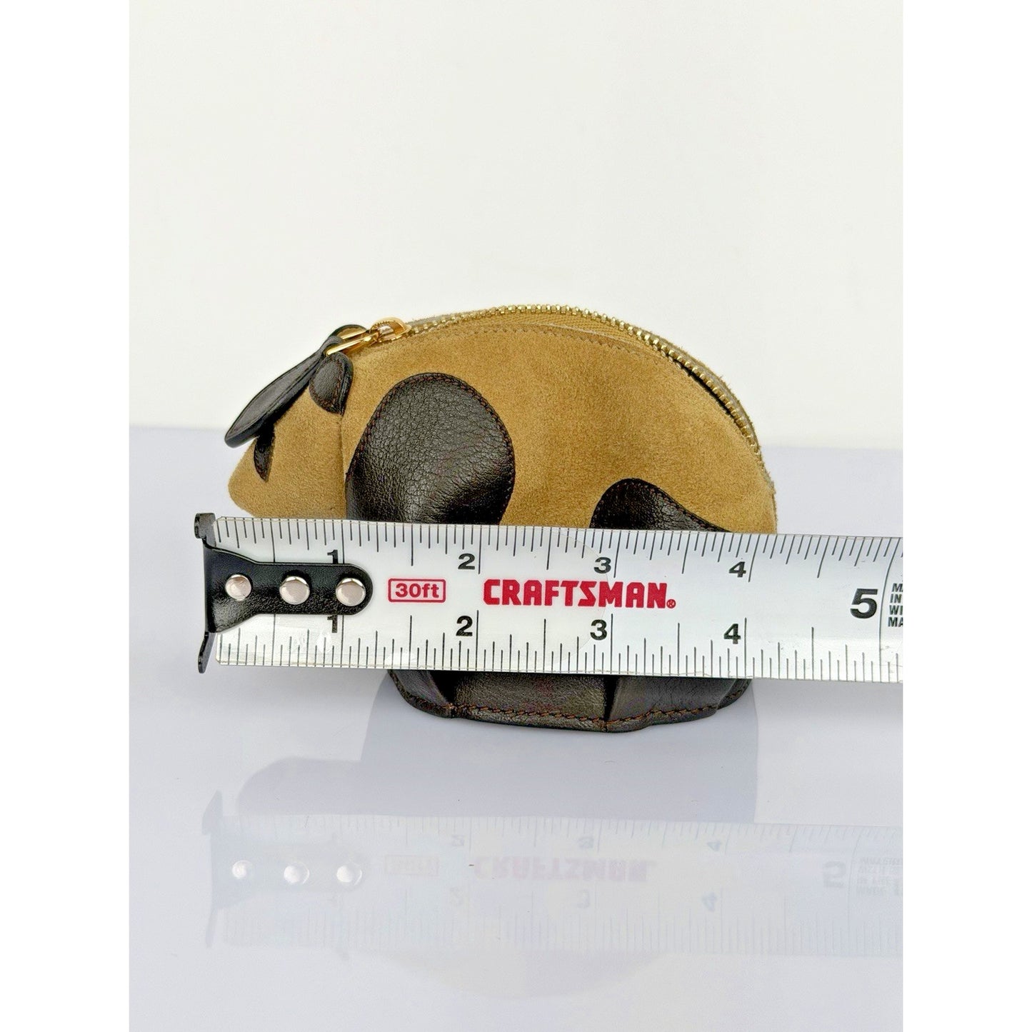 Loewe Panda Leather Suede Coin Purse