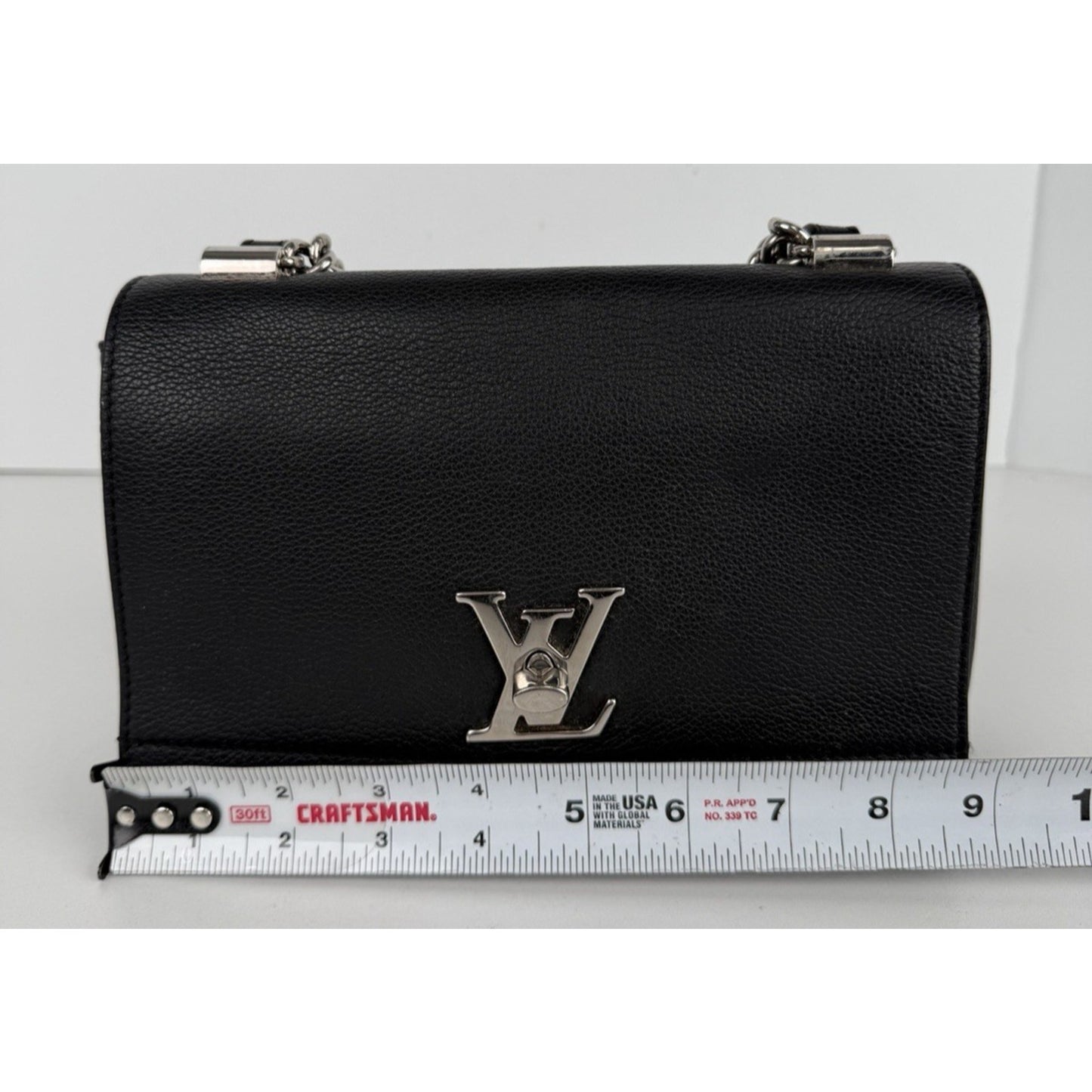 Louis Vuitton Lockme II BB Handbag in Black Pebbled Leather 2016 S-10