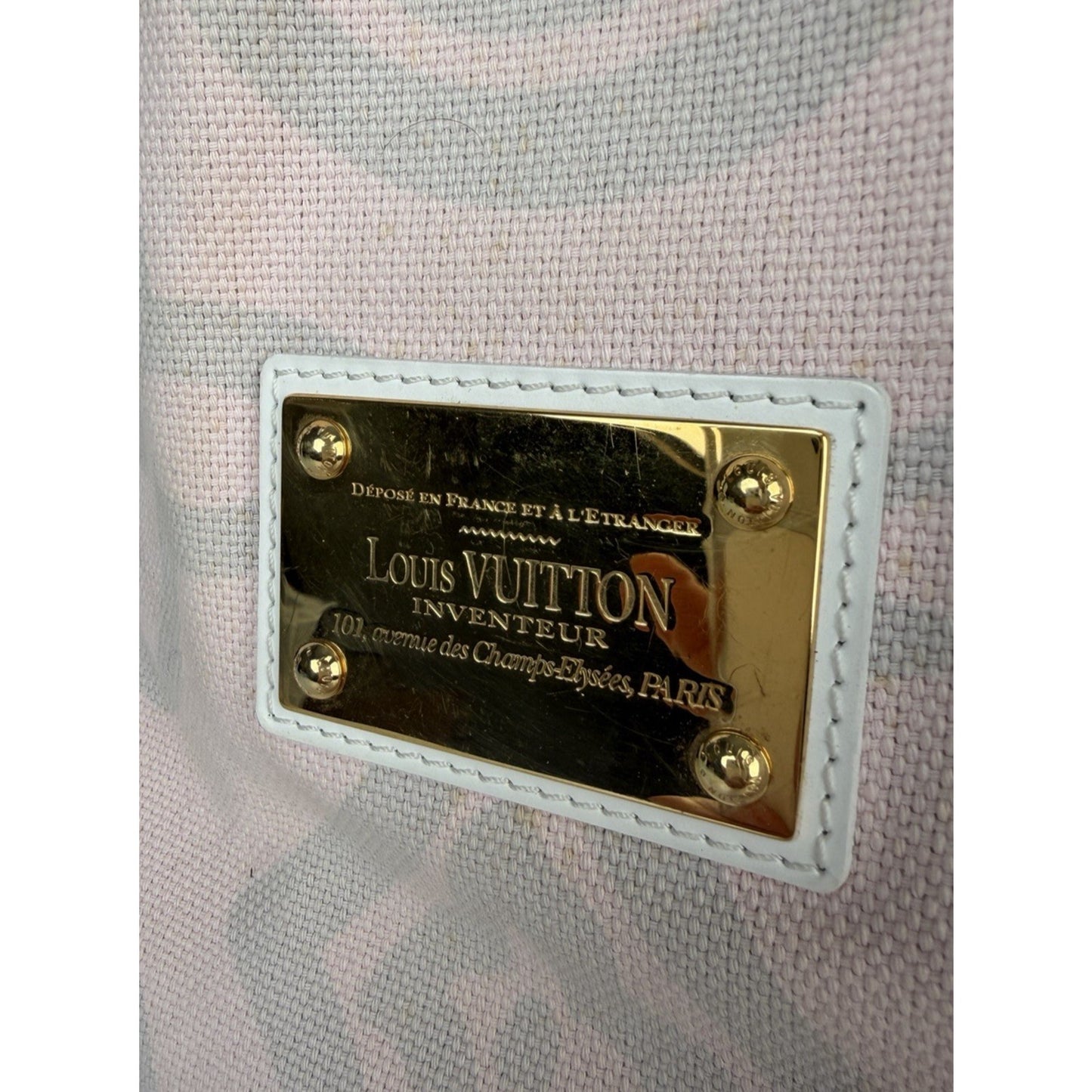 Louis Vuitton Limited Edition Tahitienne Cabas GM Bag Pink Canvas 2008 S