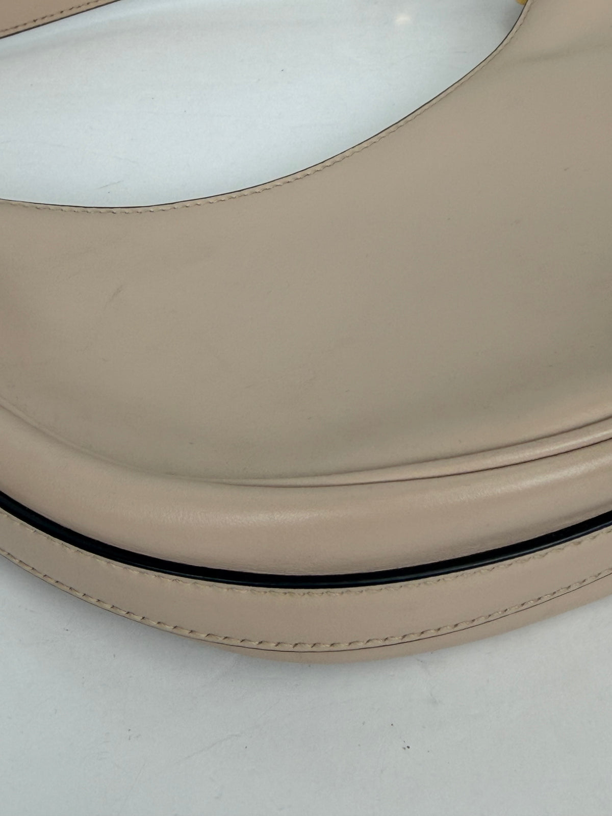 Prada Arque Small Leather Shoulder Bag in Beige Leather YC5