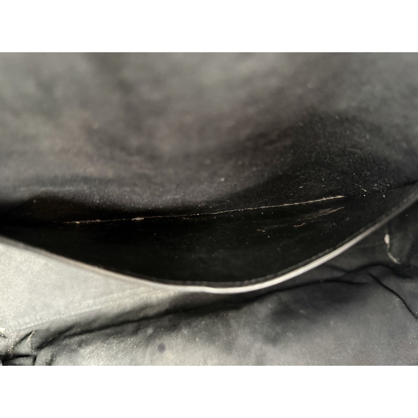 Saint Laurent Niki Shopper Tote Bag Large in Dark Navy Crinkled Leather S-13