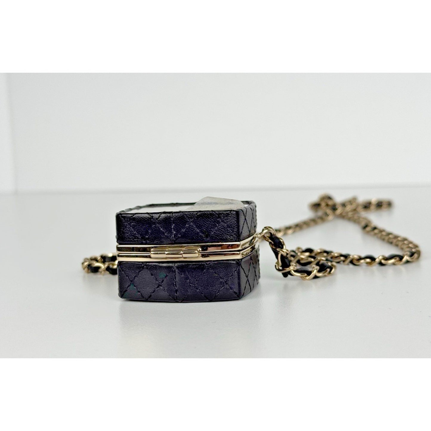 Chanel AP2425 Chain Clutch In Black Lambskin Leather