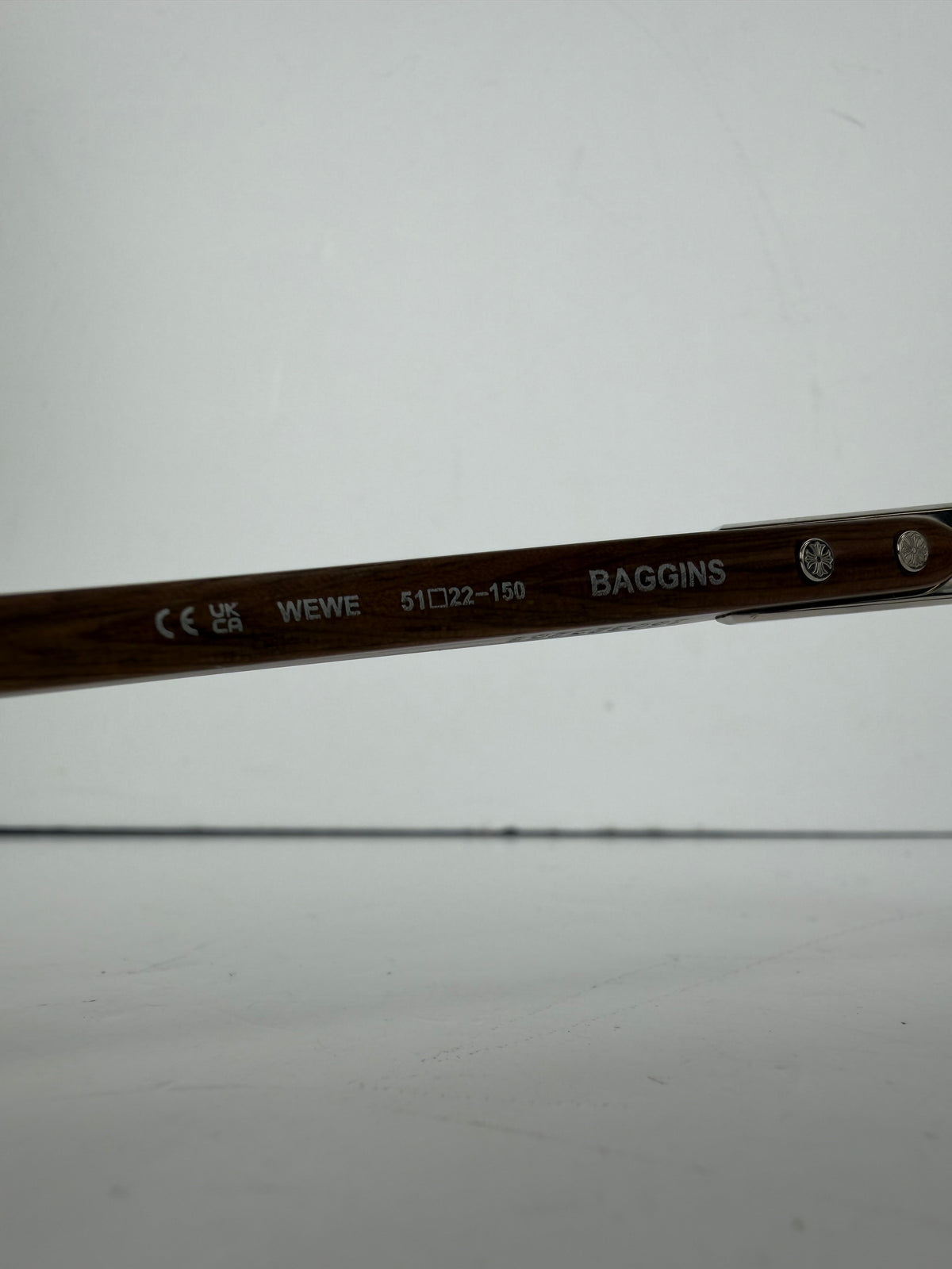 Chrome Hearts BAGGINS Wayfarer Eyeglasses in Brown Wood Grain YK1