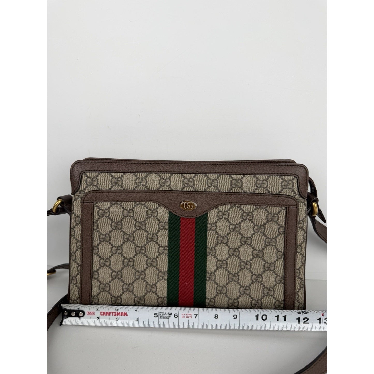 Gucci Ophidia Crossbody Bag Medium in Brown GG Supreme Coated Canvas S