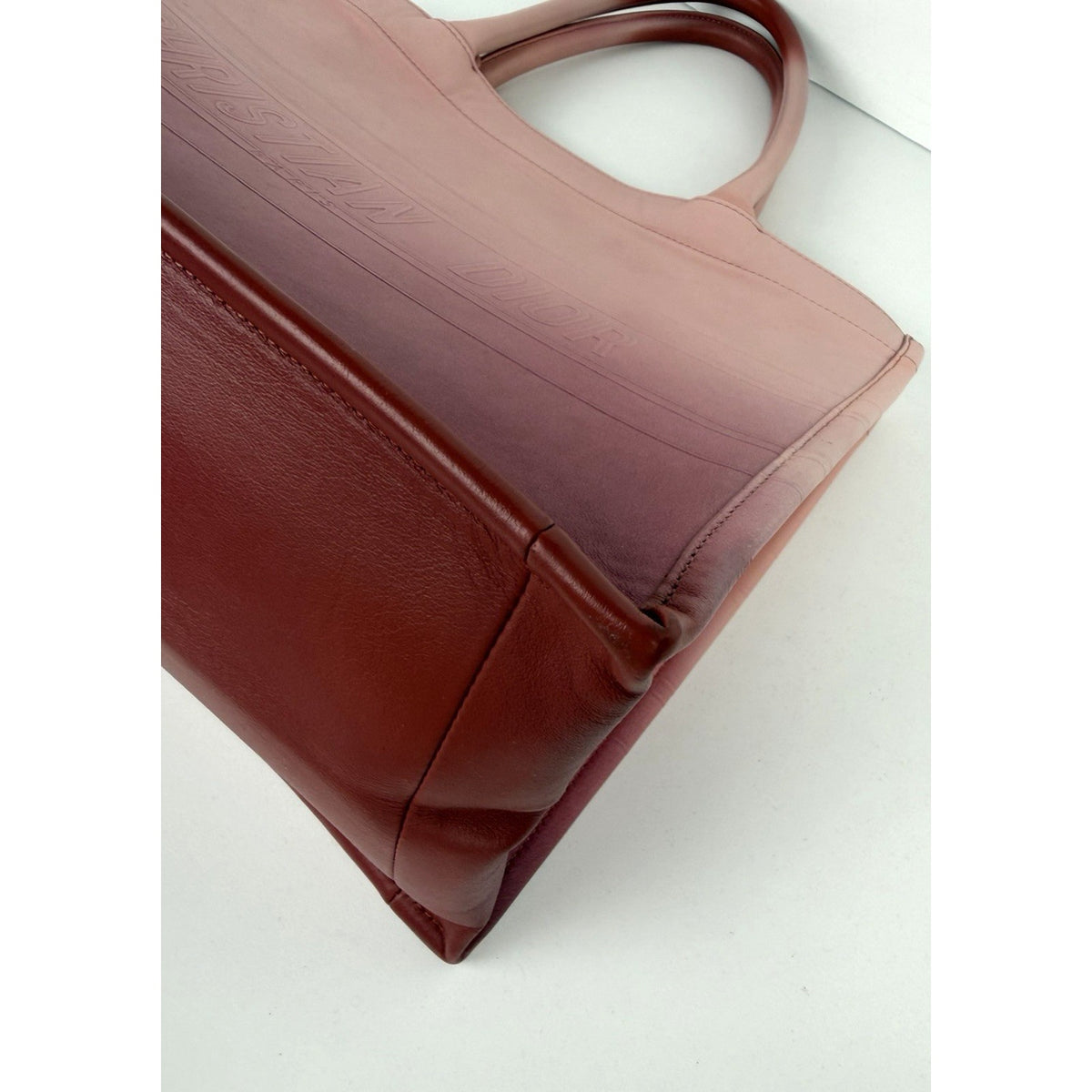 Christian Dior Book Tote Medium Shoulder Bag in Gradient Pink Leather 2021 E-3