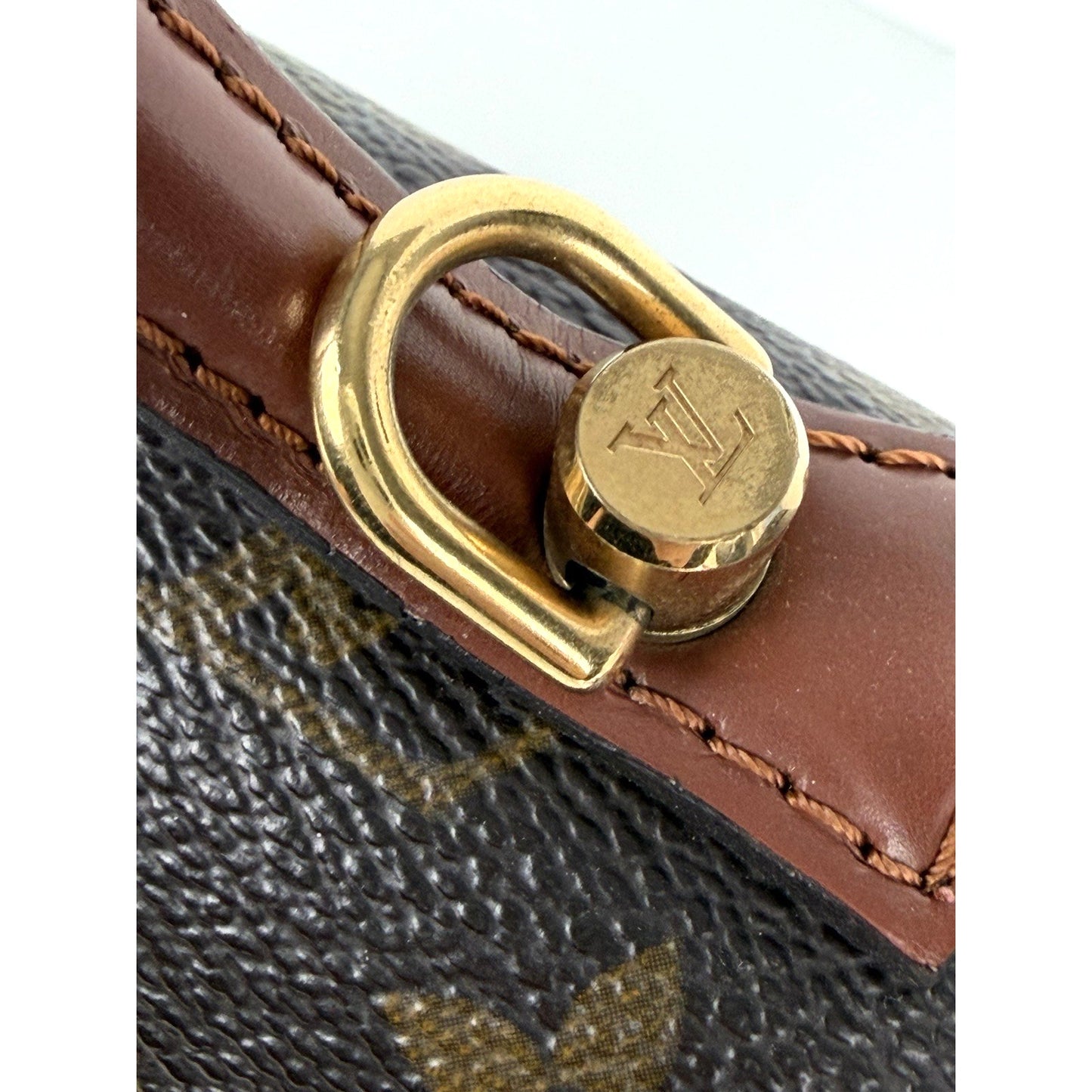 Louis Vuitton Monceau 28 Handbag Vintage Brown LV Monogram Coated Canvas 1994 S3